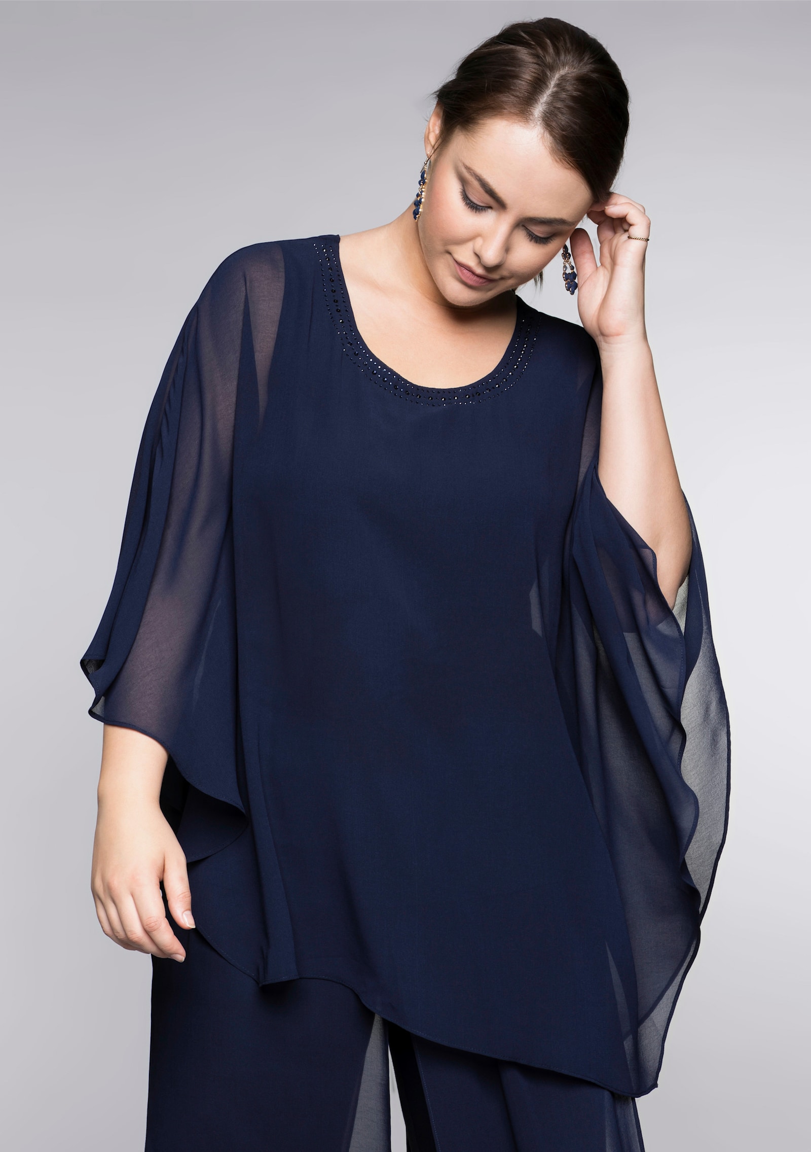 sheego Tunika in 2-in-1-Optik - marine