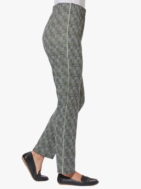 Hose - schwarz-weiß-kariert