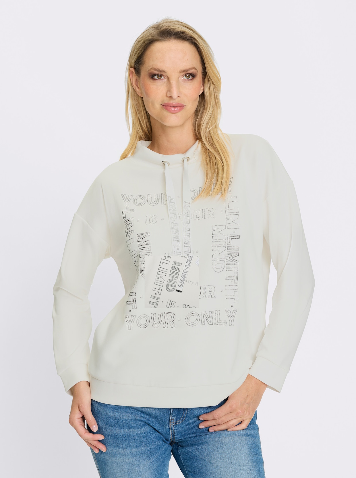 heine Stehkragenshirt - ecru