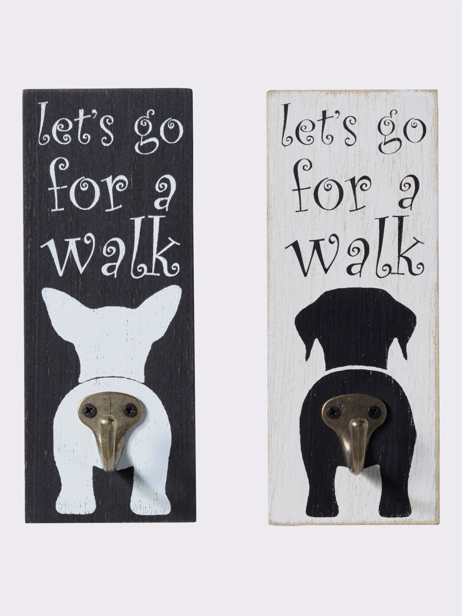 Impressionen Wandhaken - weiß-schwarz