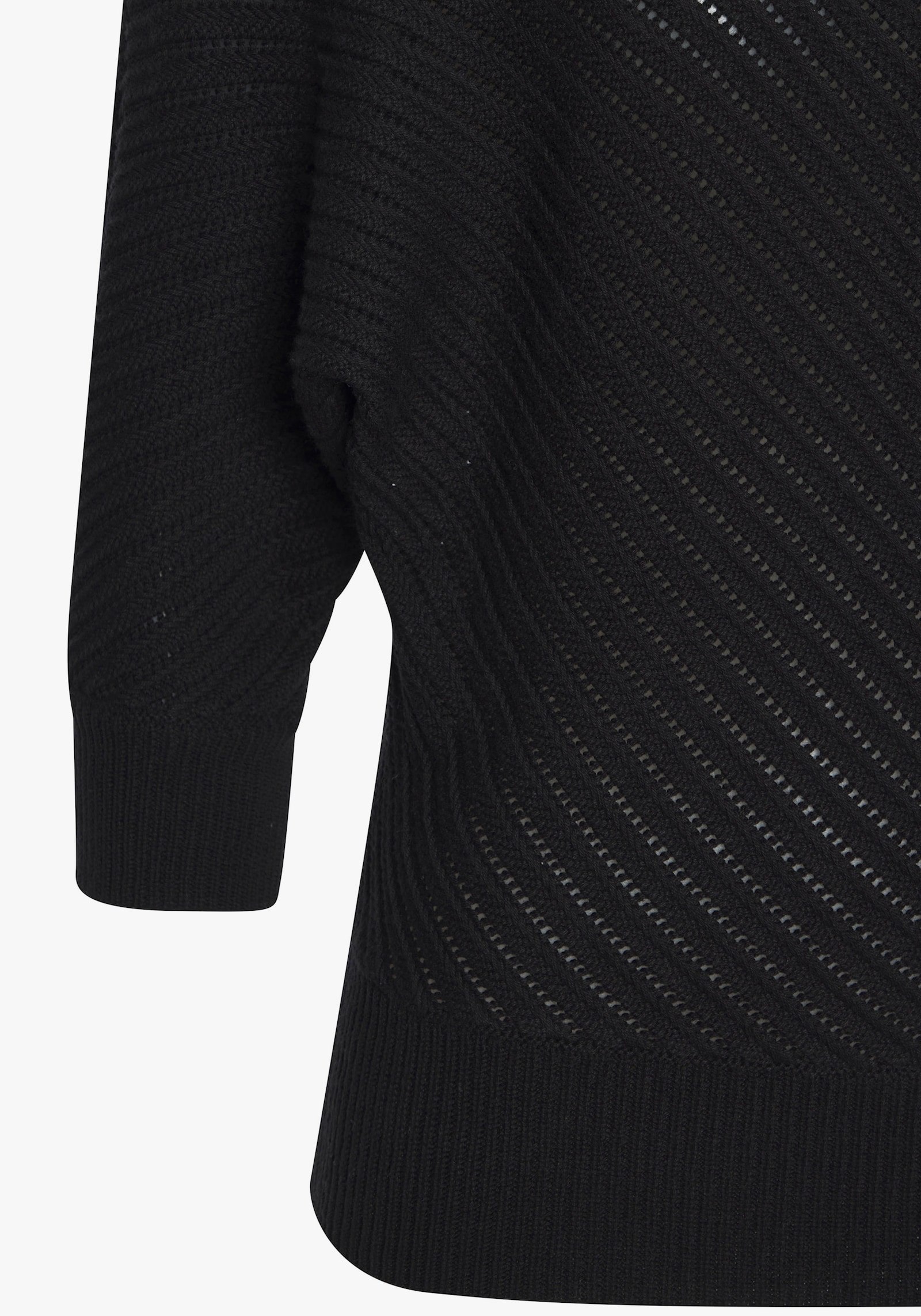 LASCANA Pull à manches 3/4 - noir