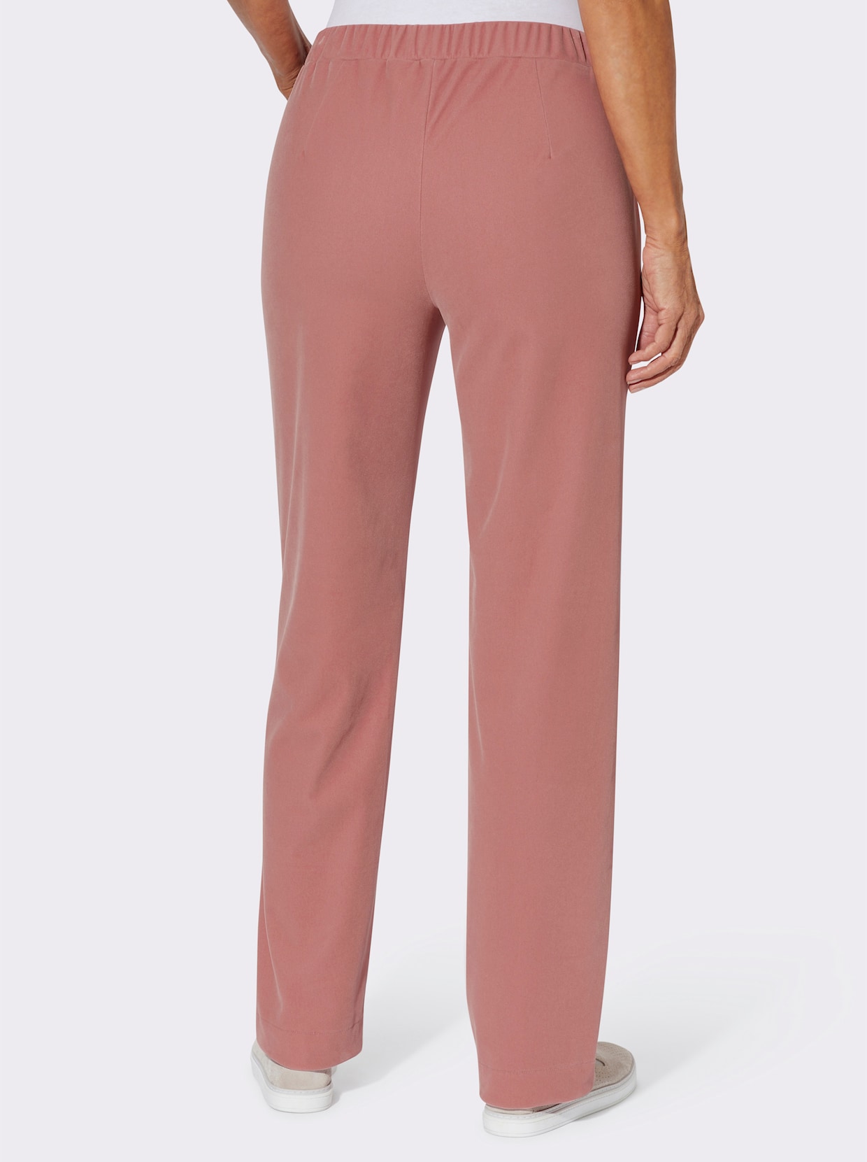 Samthose mit Rundum-Dehnbund - rosenholz