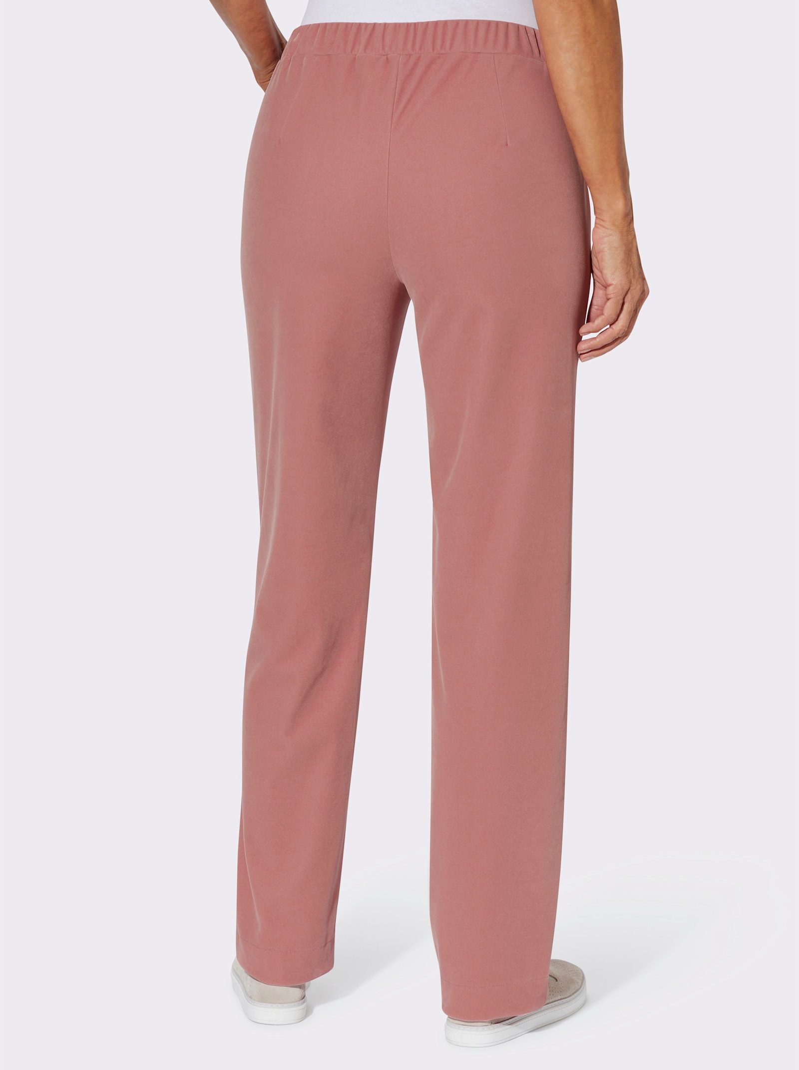 Samthose mit Rundum-Dehnbund - rosenholz
