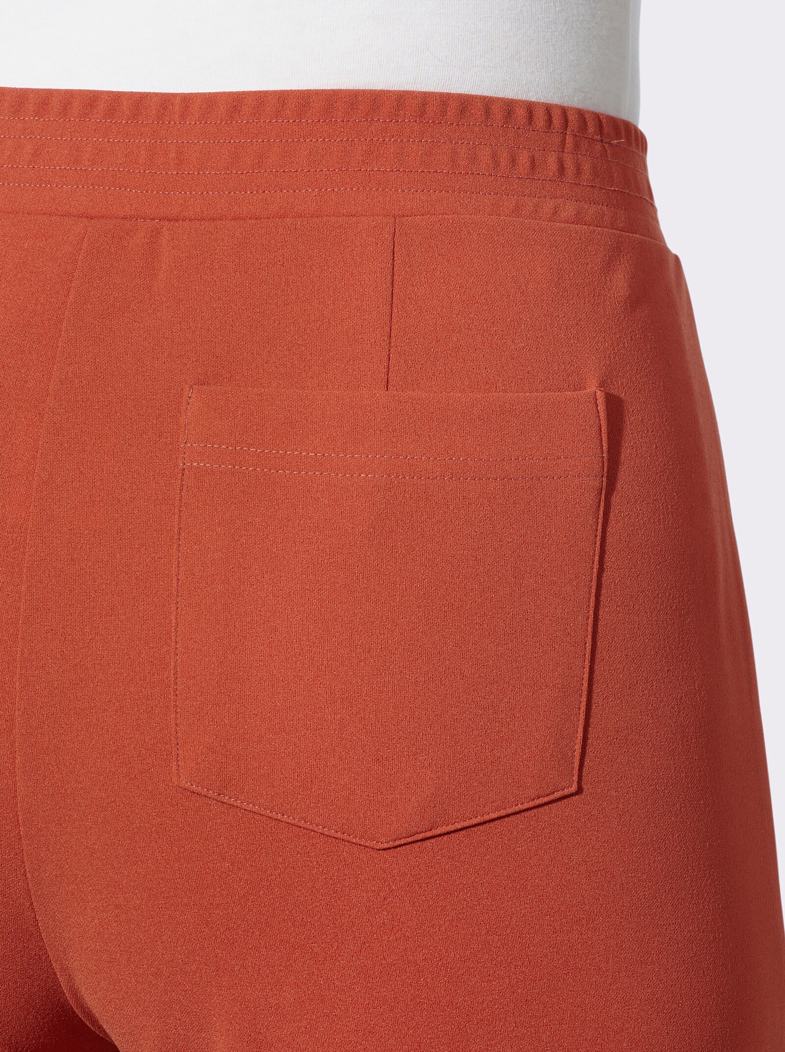 Schlupfhose in gerader Form - rostrot