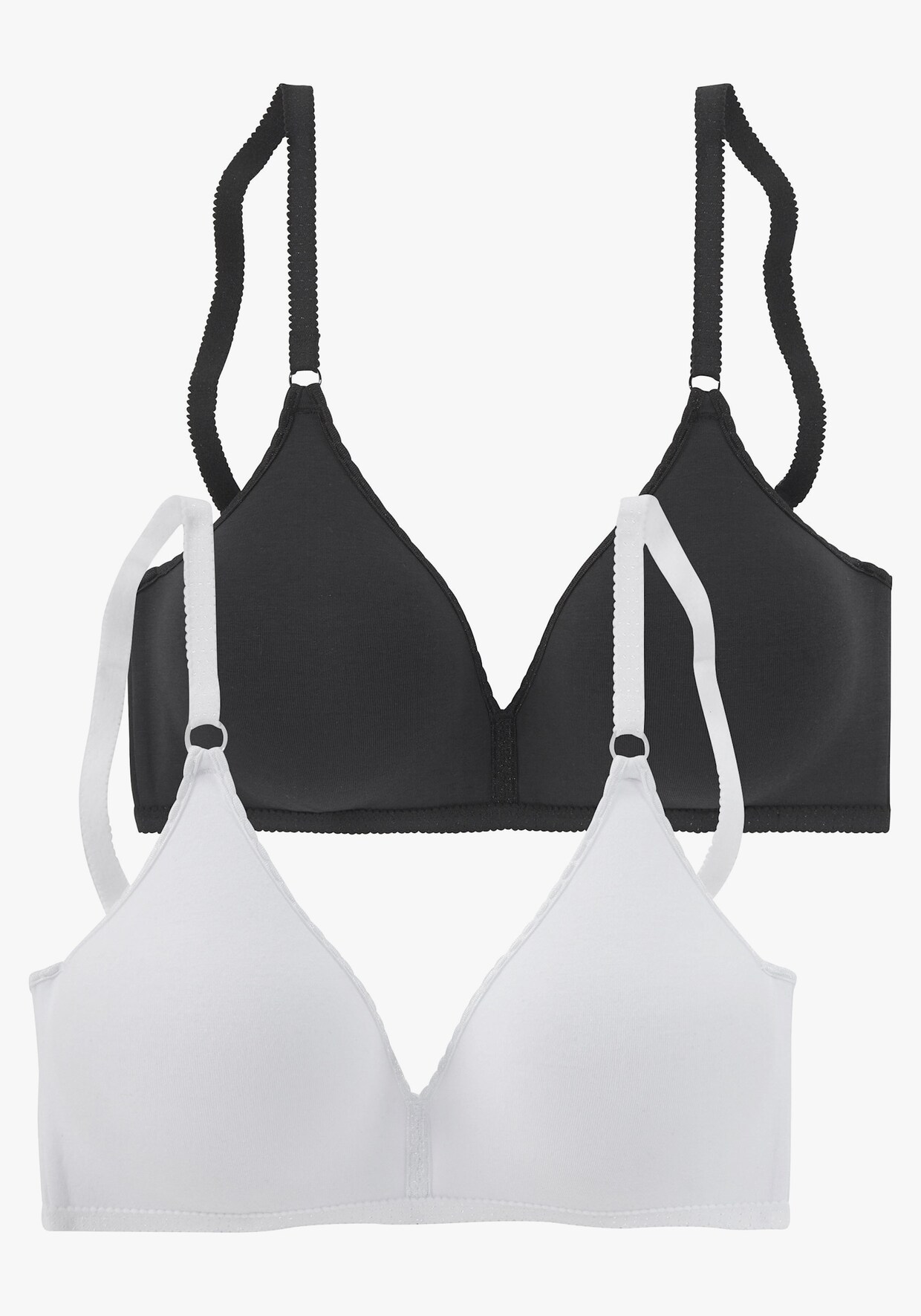 petite fleur Bralette-BH - schwarz+weiss