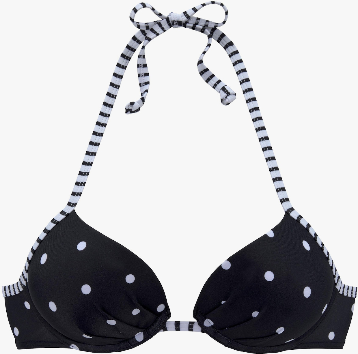 s.Oliver Push-Up-Bikini-Top - schwarz-weiß