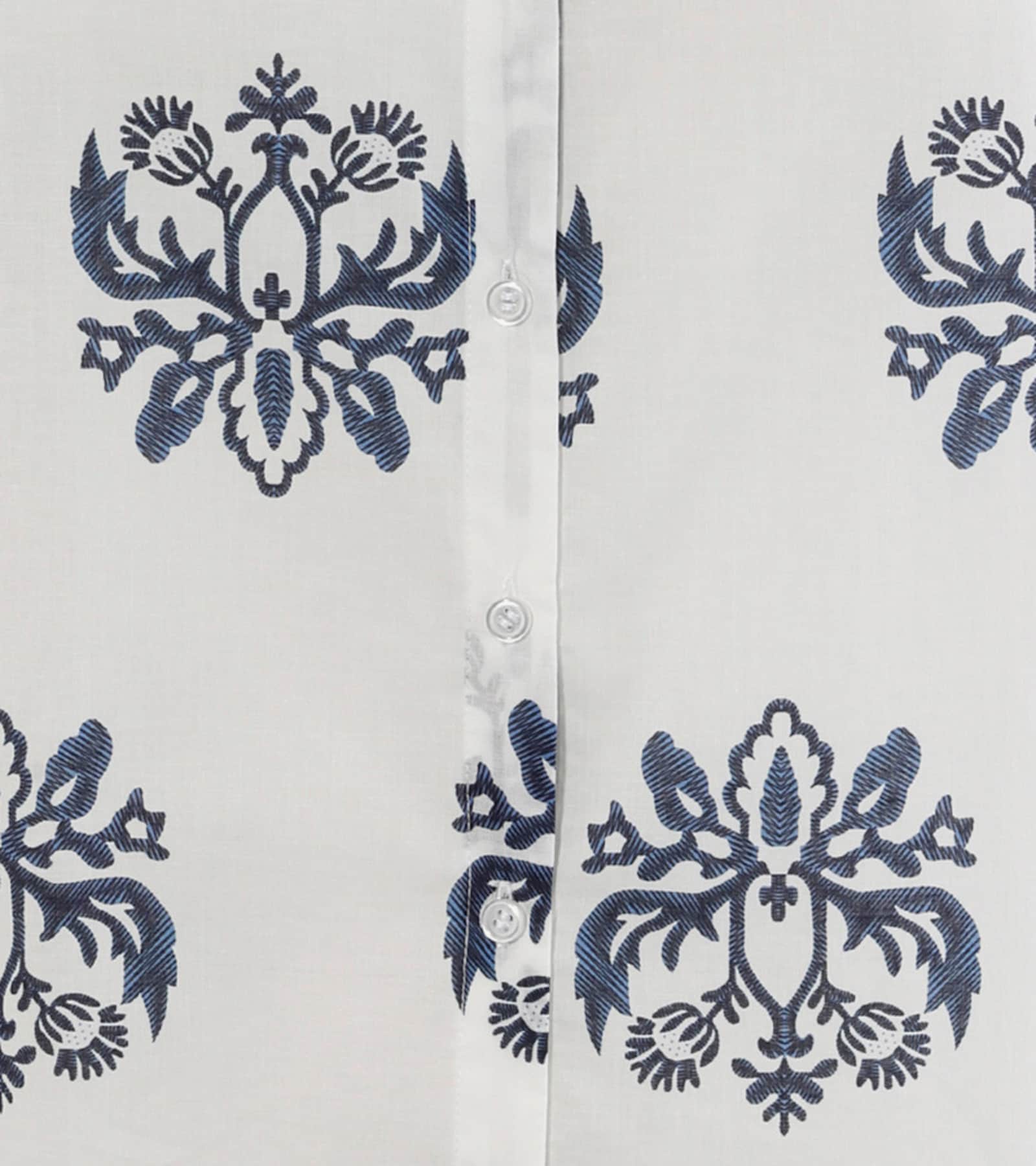 Aniston PLUS Longbluse - weiß-marine-blau