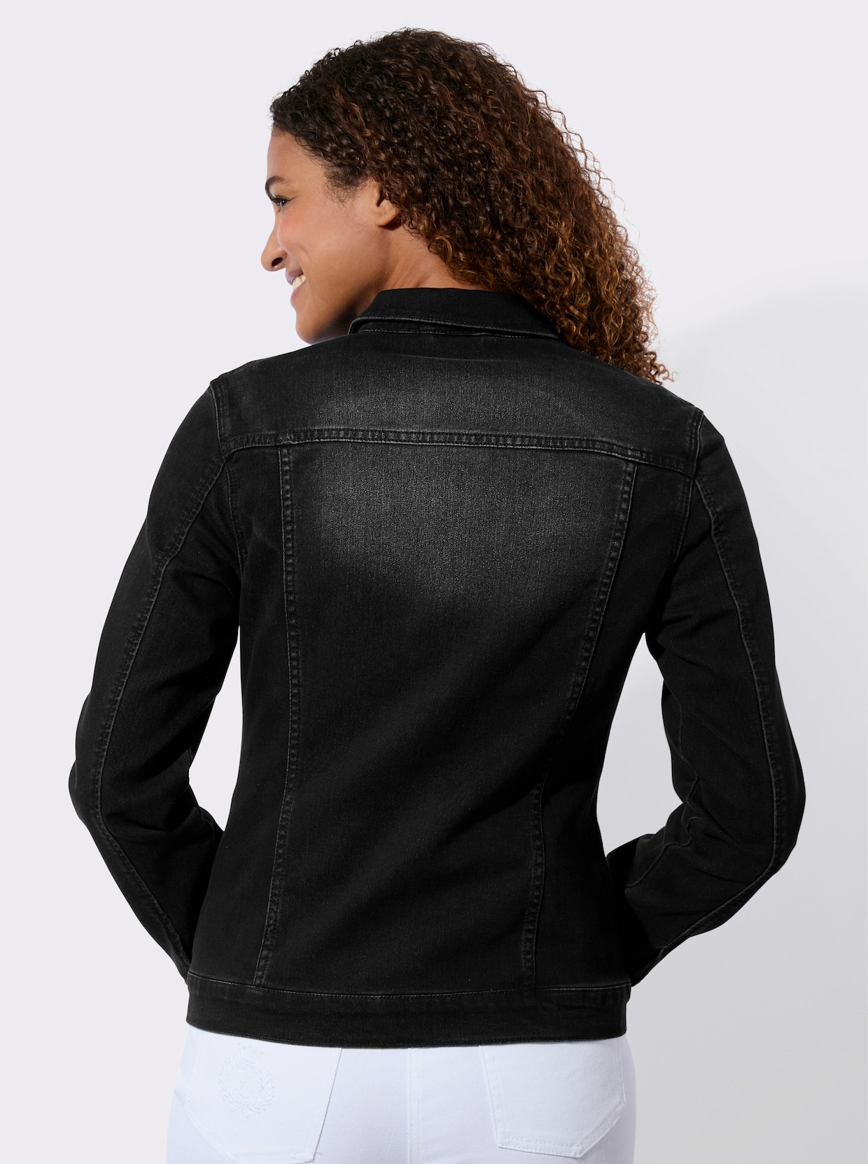 Jeansjacke - black-denim