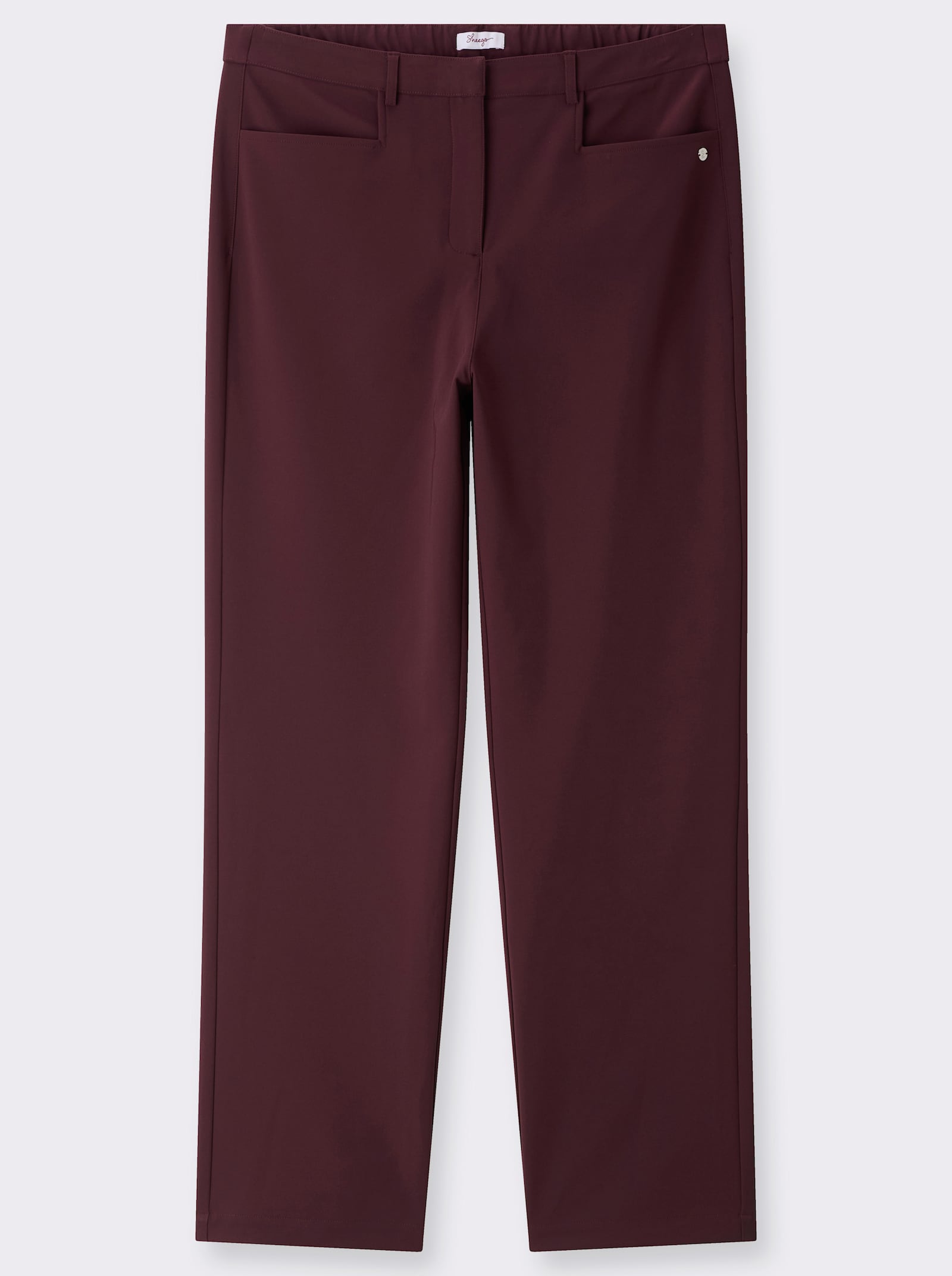 sheego Hose mit geradem Bein - burgund