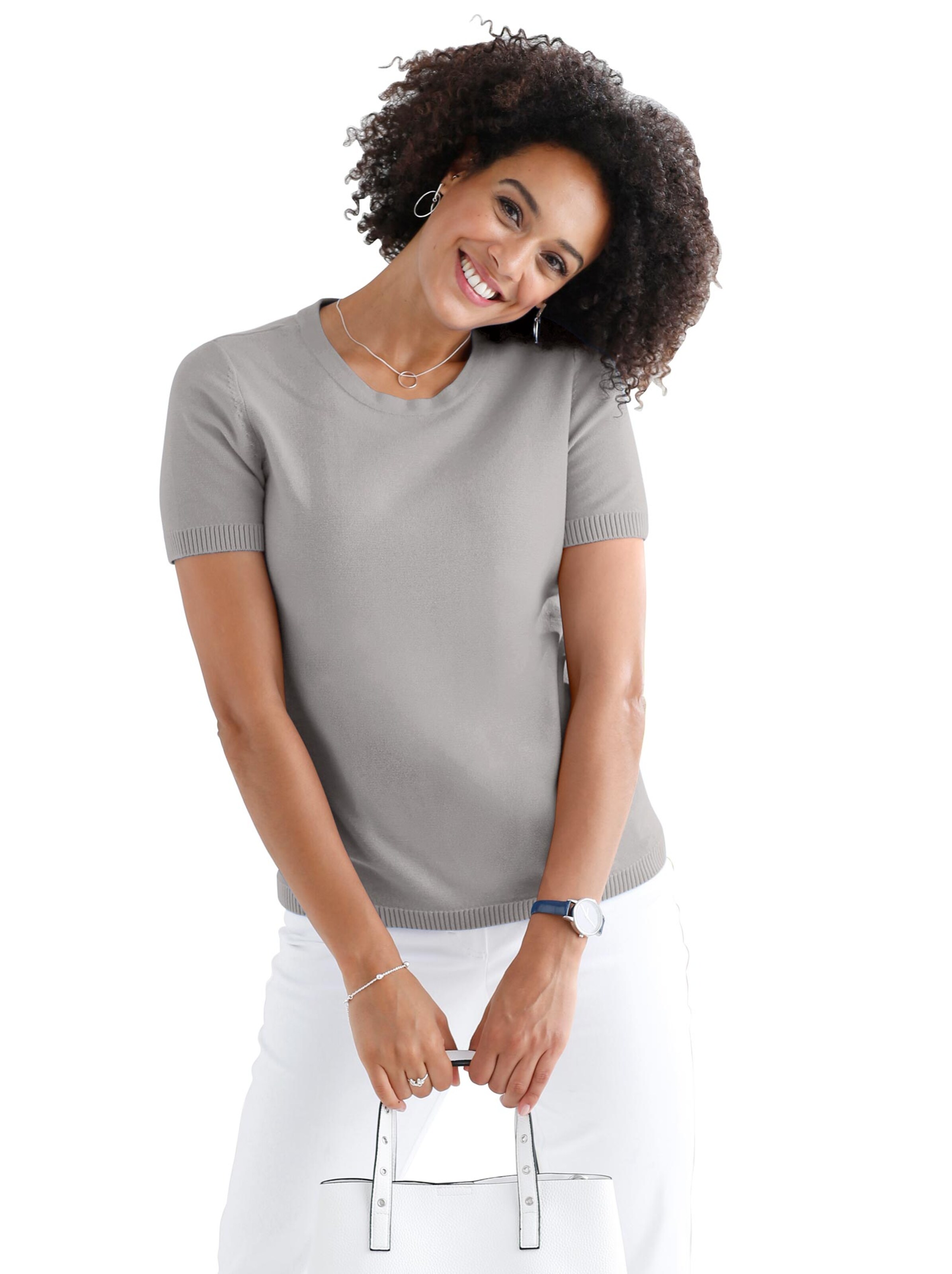 Pullover - steingrau