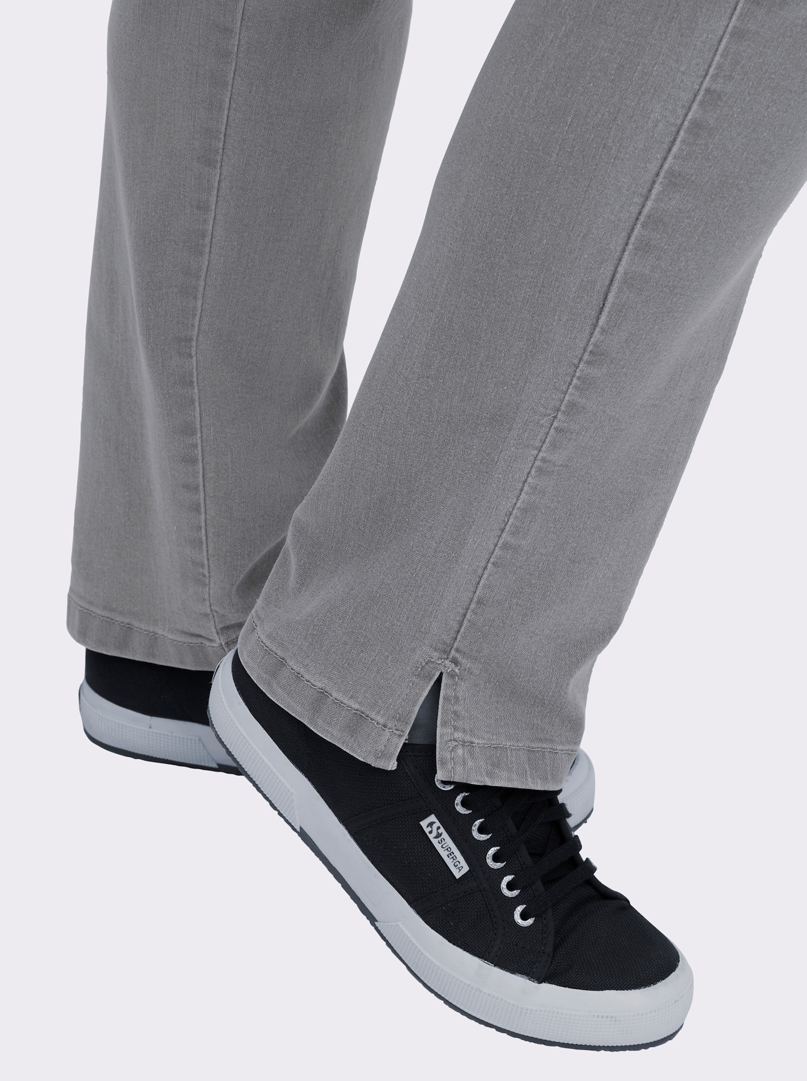 Jeans mit Stretch-Anteil - grey-denim