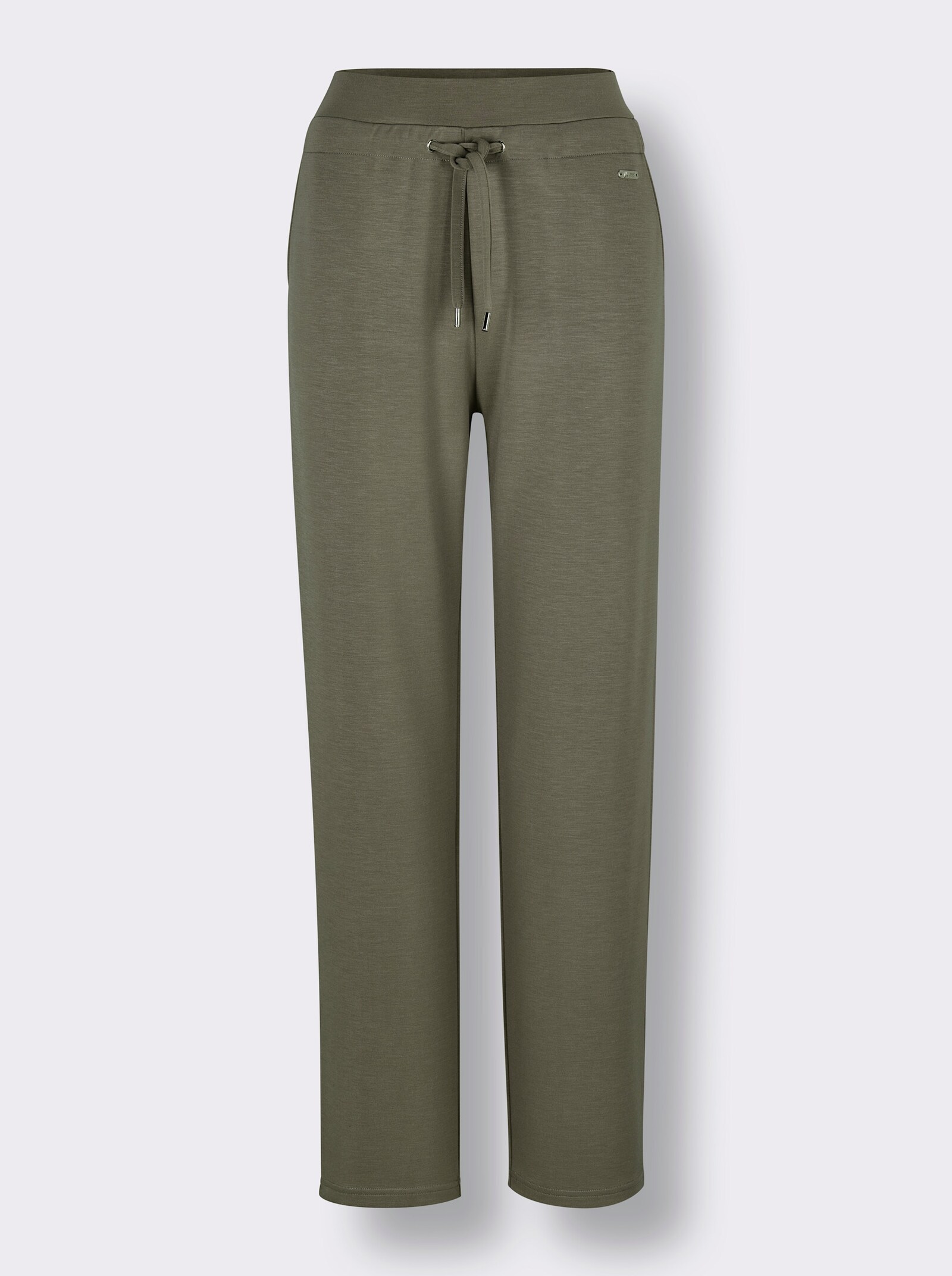 feel good Dehnbund-Hose mit Tunnelzug unterhalb des Bunds - khaki