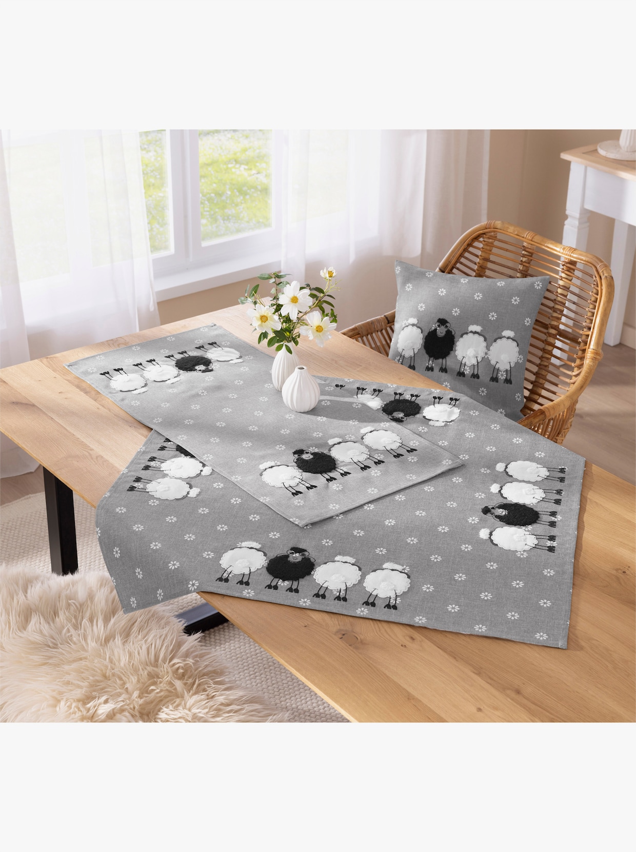 Tischdecke - hellgrau