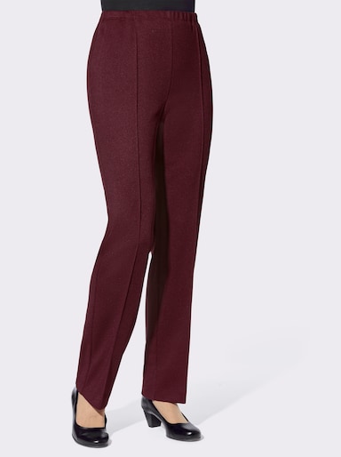 Thermohose in Rippen-Jersey-Qualität - bordeaux