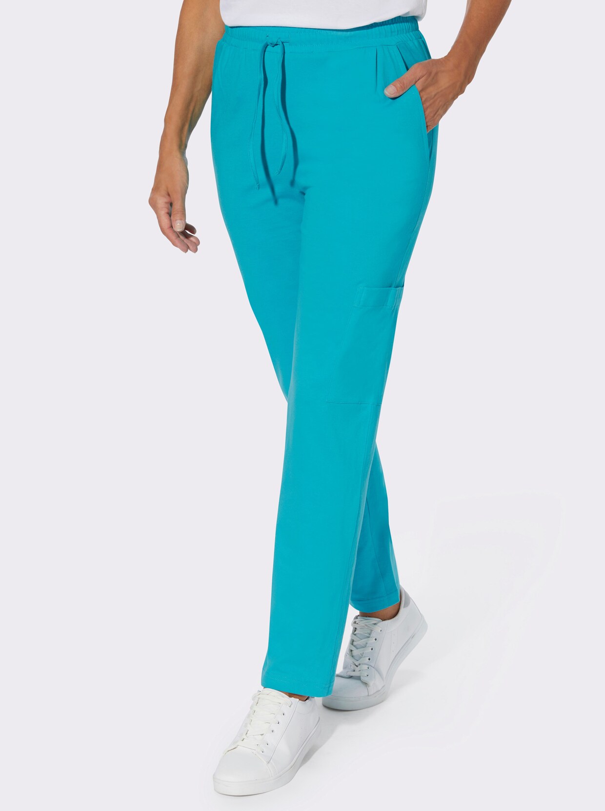 Vrijetijdsbroek - turquoise