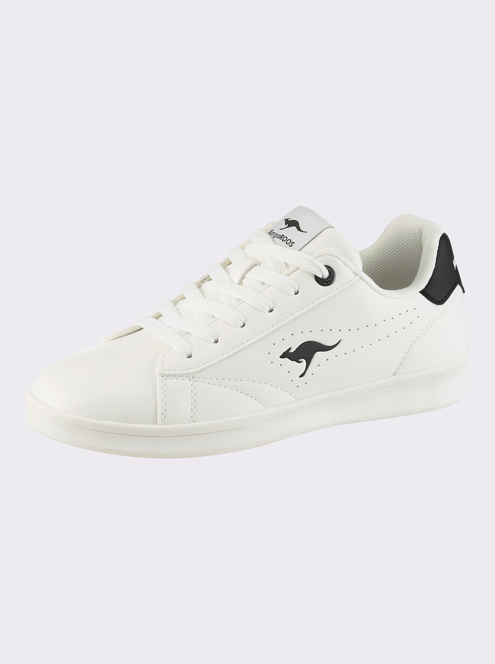 KangaROOS Sneaker aus Leder-Imitat, von KangaROOS - weiss-marine