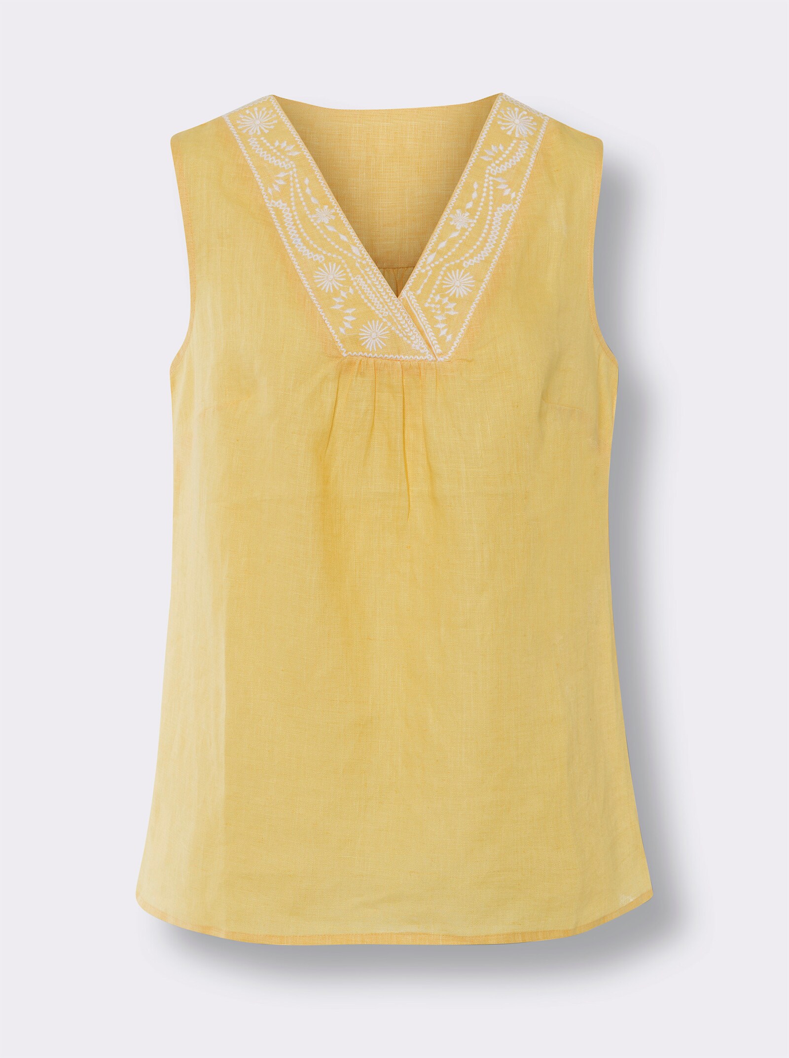 heine Liquette avec broderie contrastée - jaune