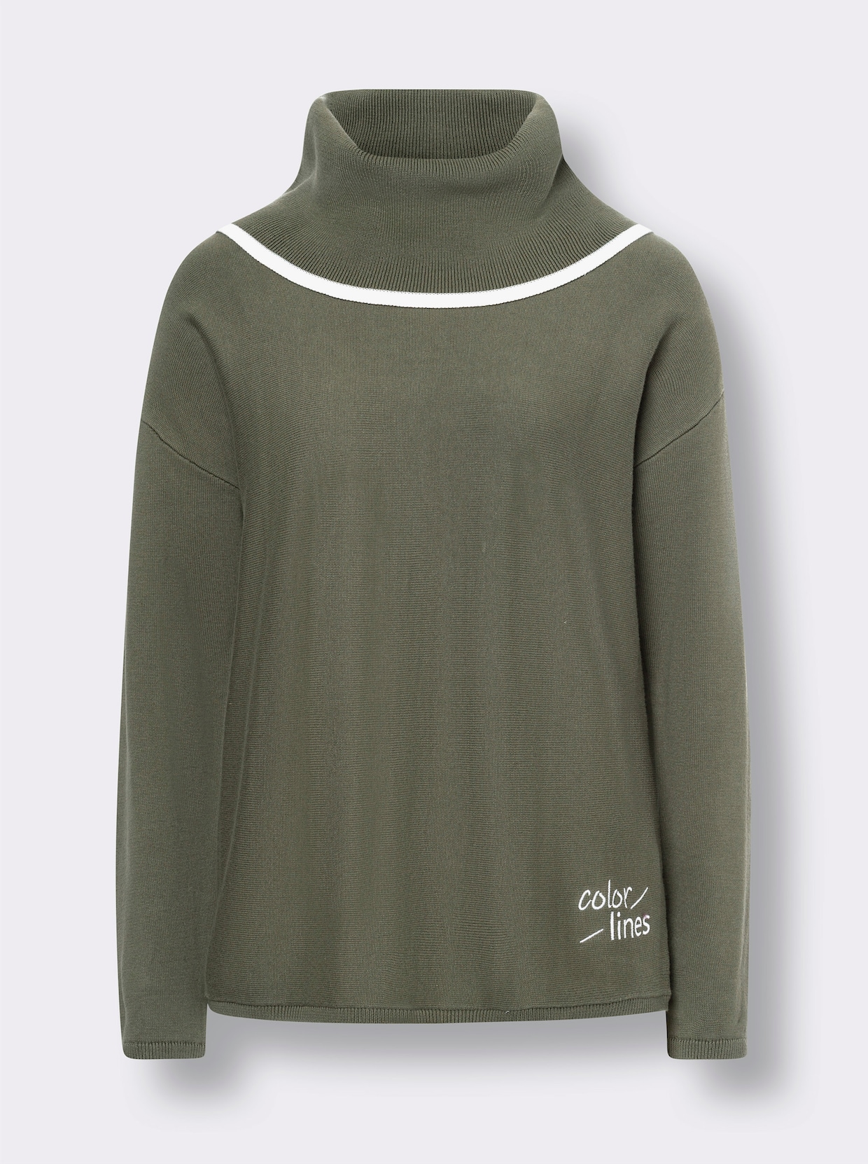 heine Langarm-Pullover - khaki