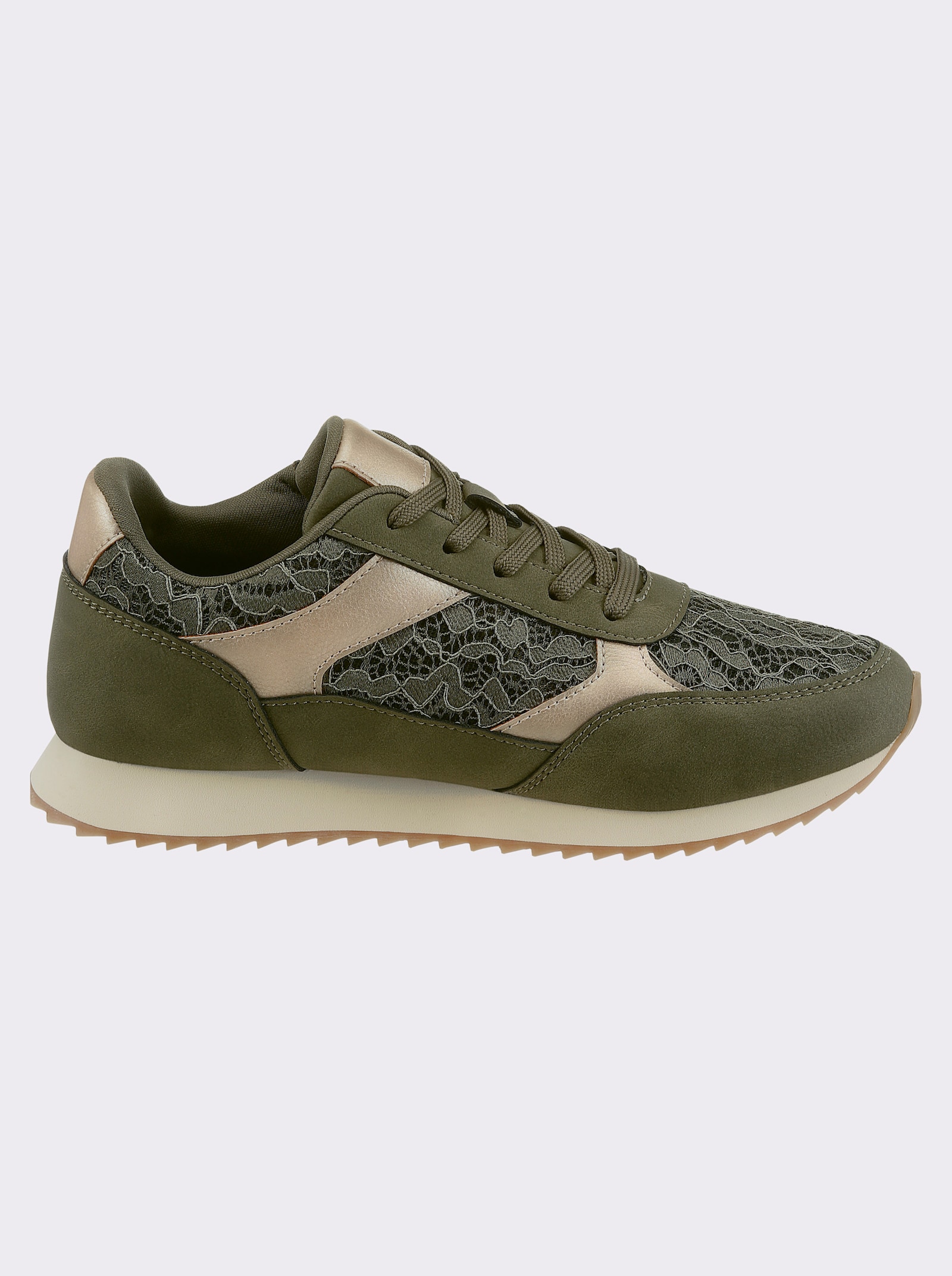 heine Sneaker - khaki-goldfarben