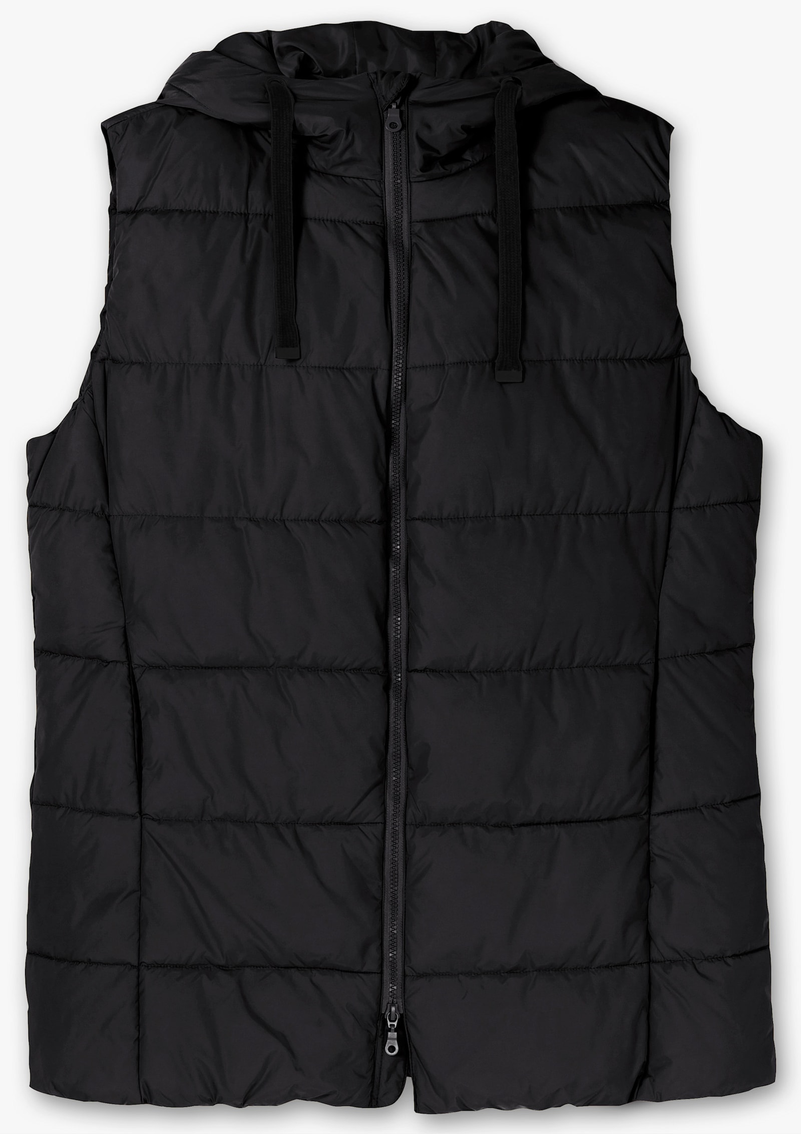 sheego Steppweste in A-Linie - schwarz