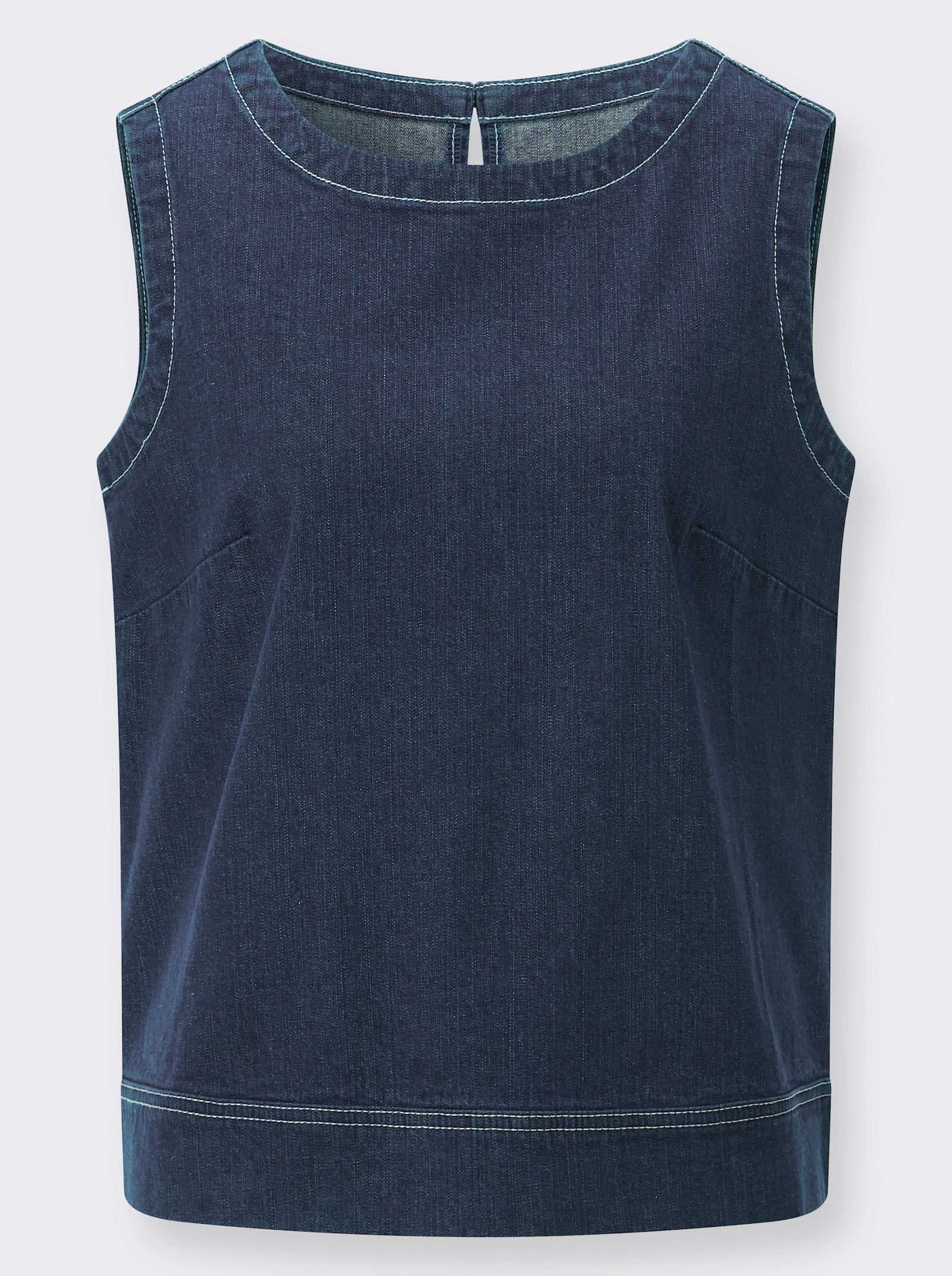 Jeanstop mit Knopfverschluss hinten - blue-stone-washed