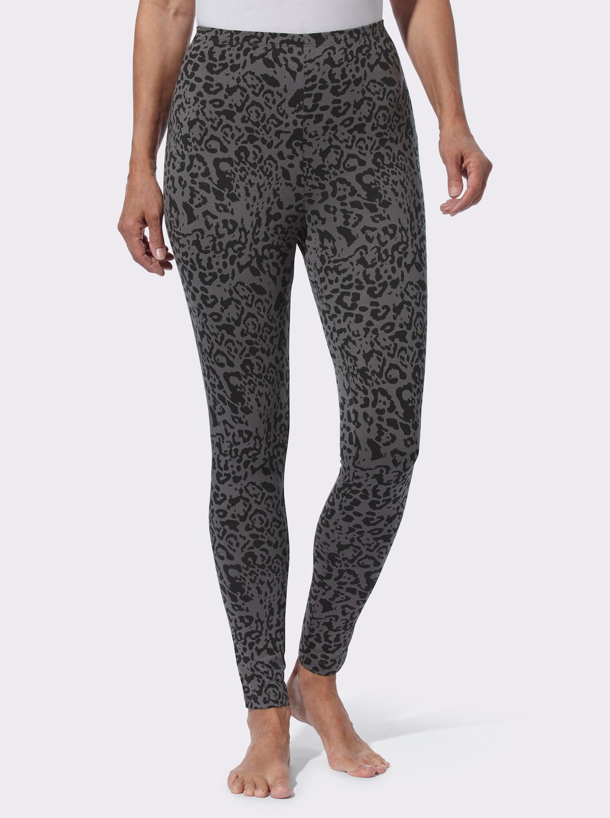 Legging - antraciet gedessineerd