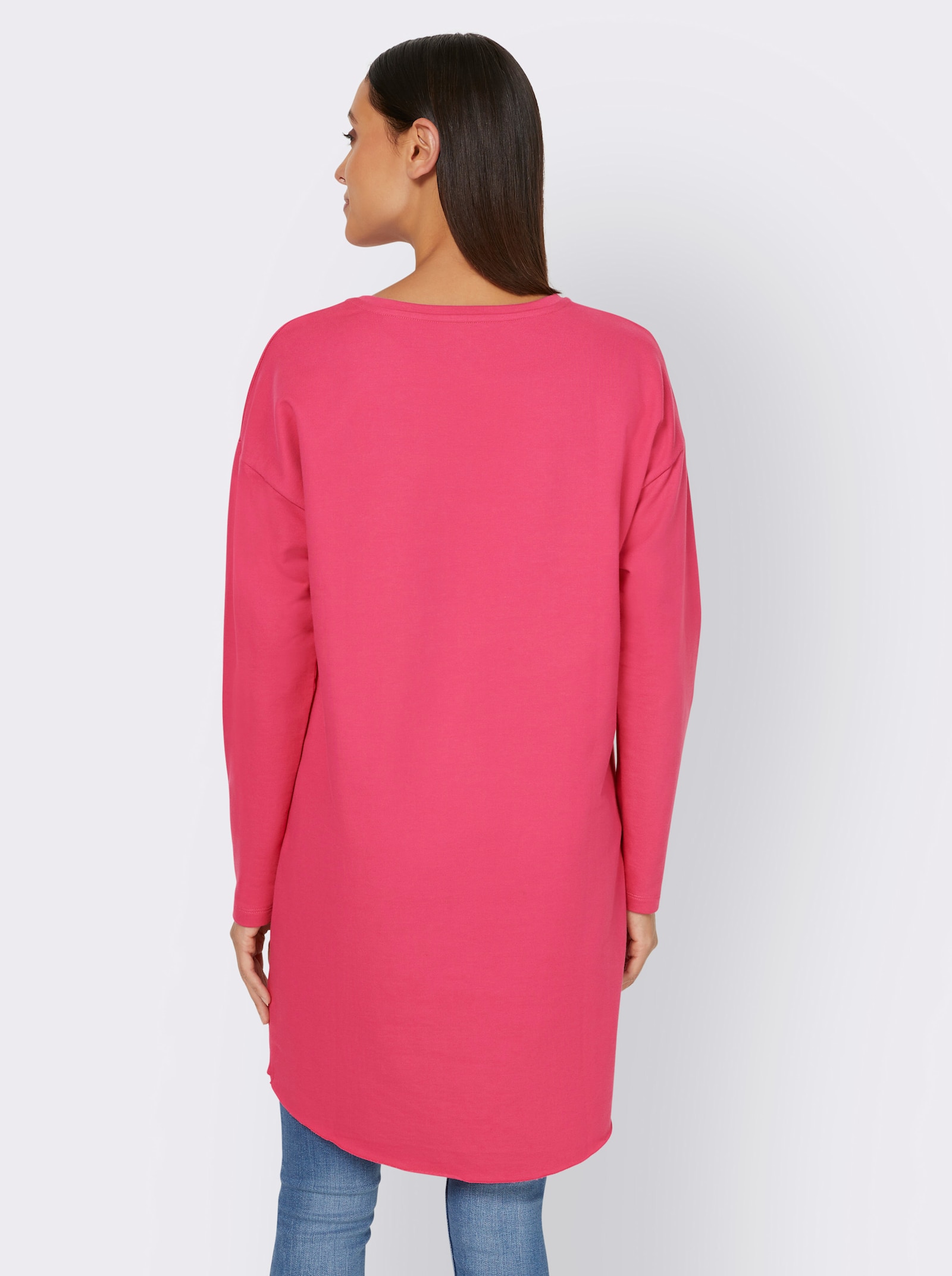 heine Longshirt mit Prägung - fuchsia