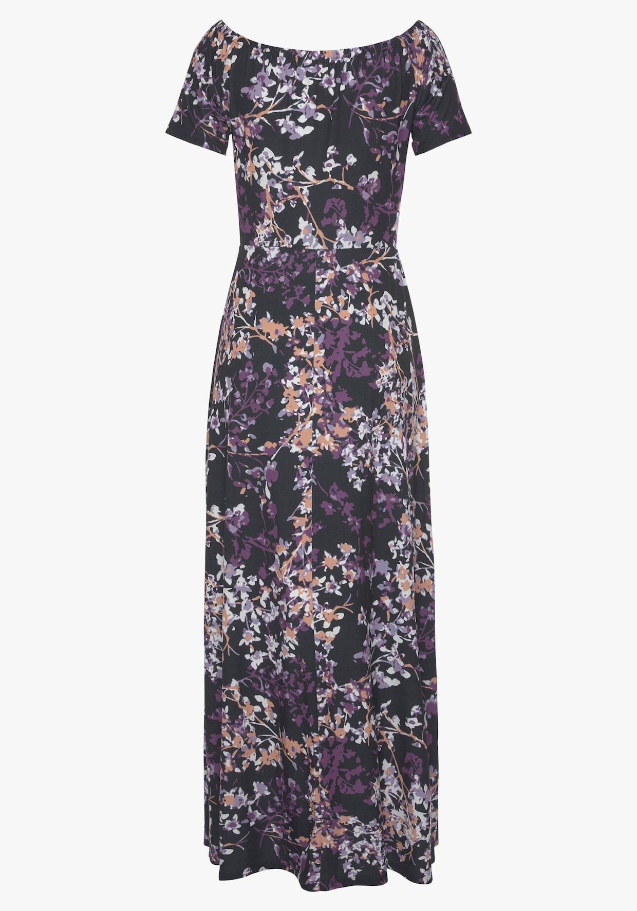 Vivance Robe longue - noir-violet imprimé