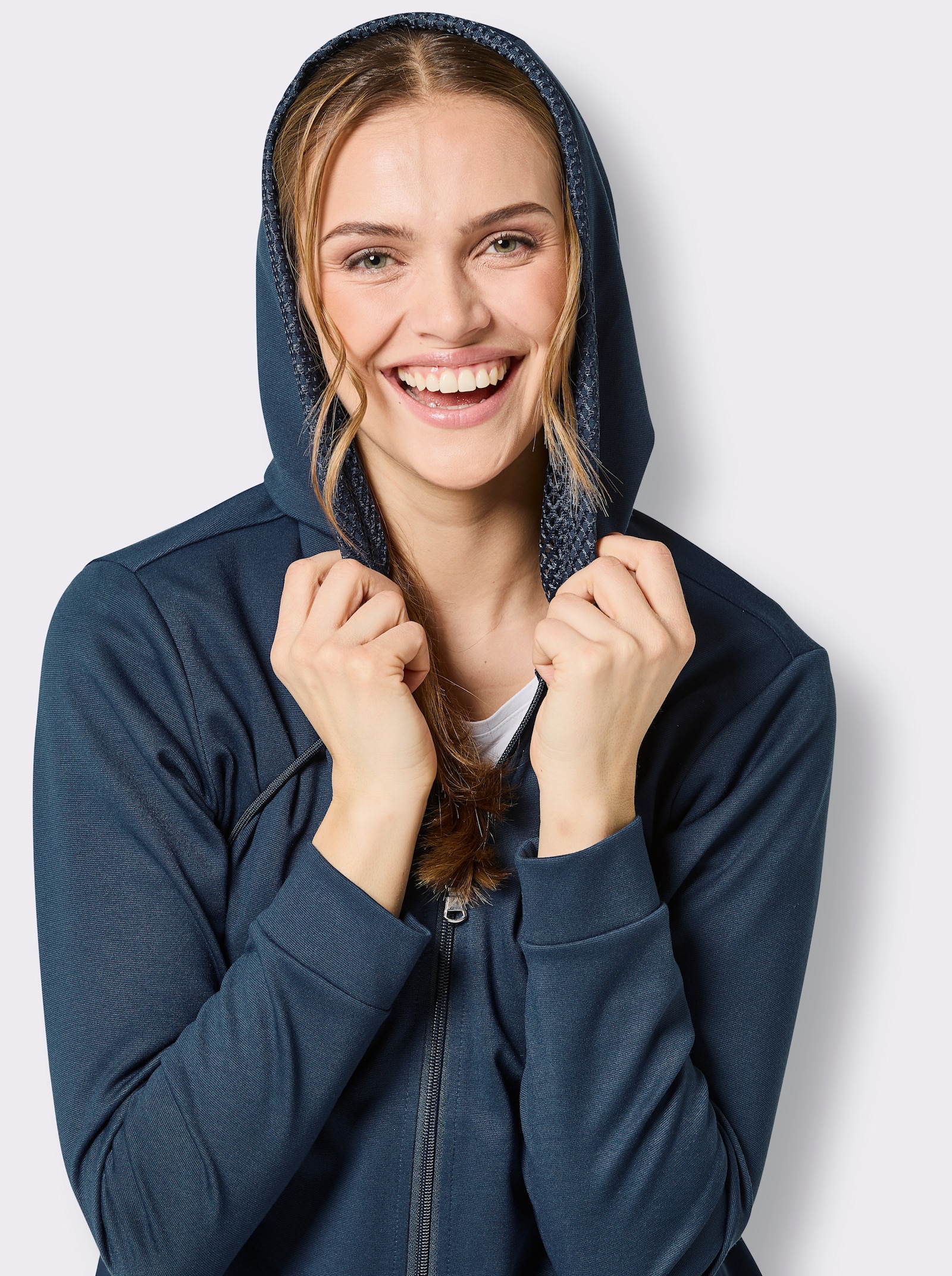 Catamaran Sports Funktionsjacke mit Mesh-Besatz - dunkelblau