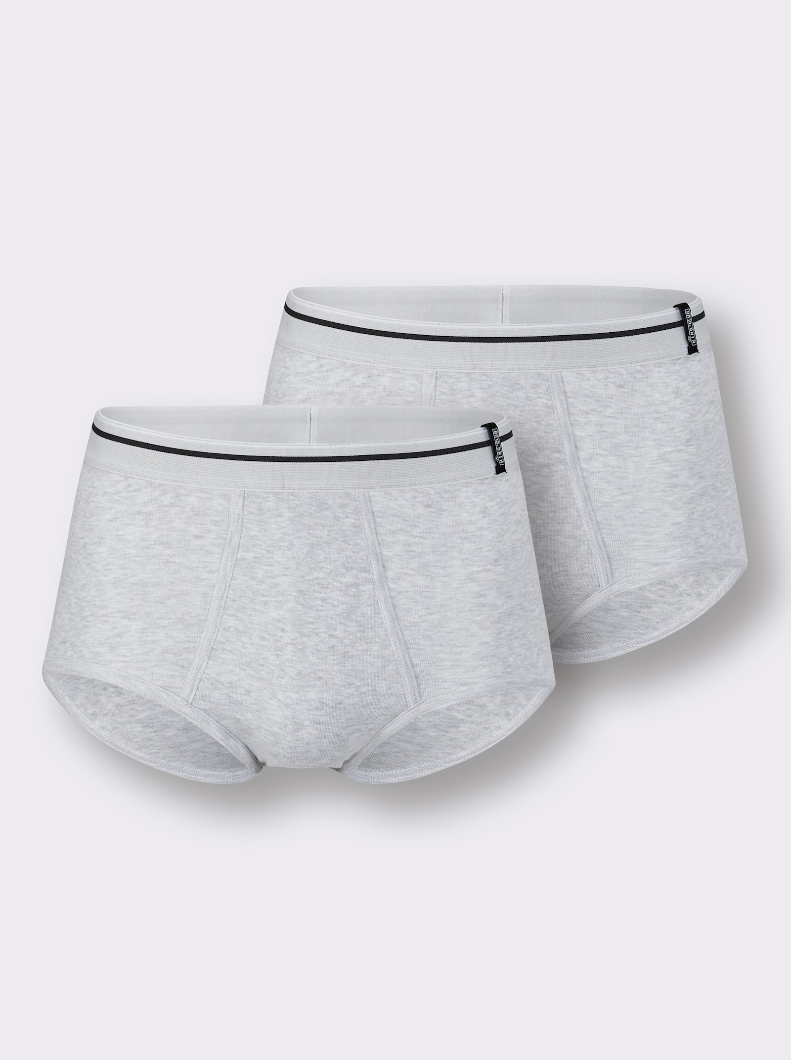 Slip - 2x hellgrau-melange