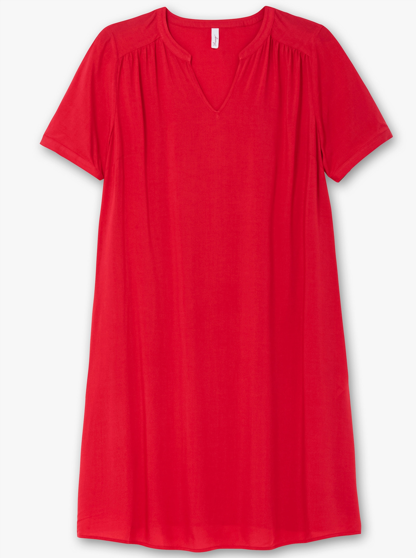 sheego Luftiges A-Linien-Kleid aus leichter Viskose - erdbeere