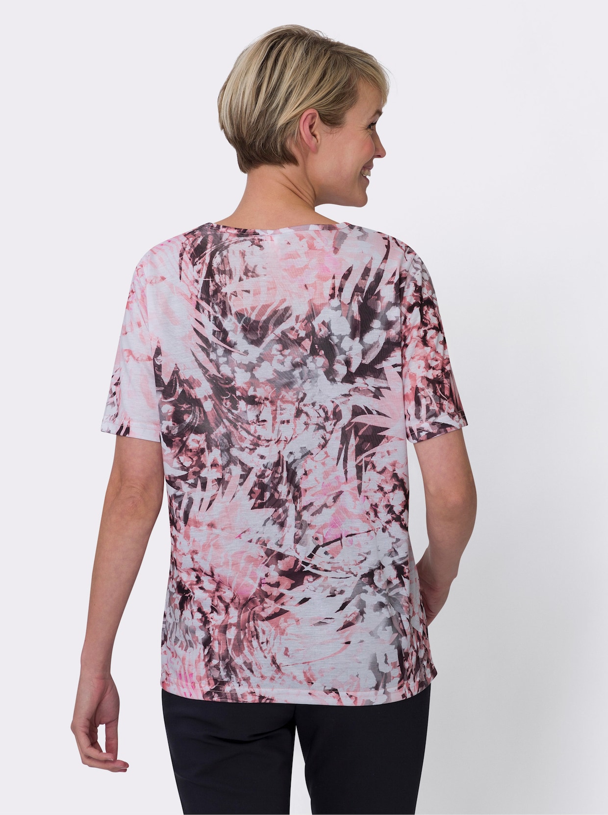 Shirt - rosenquarz-weiß-bedruckt