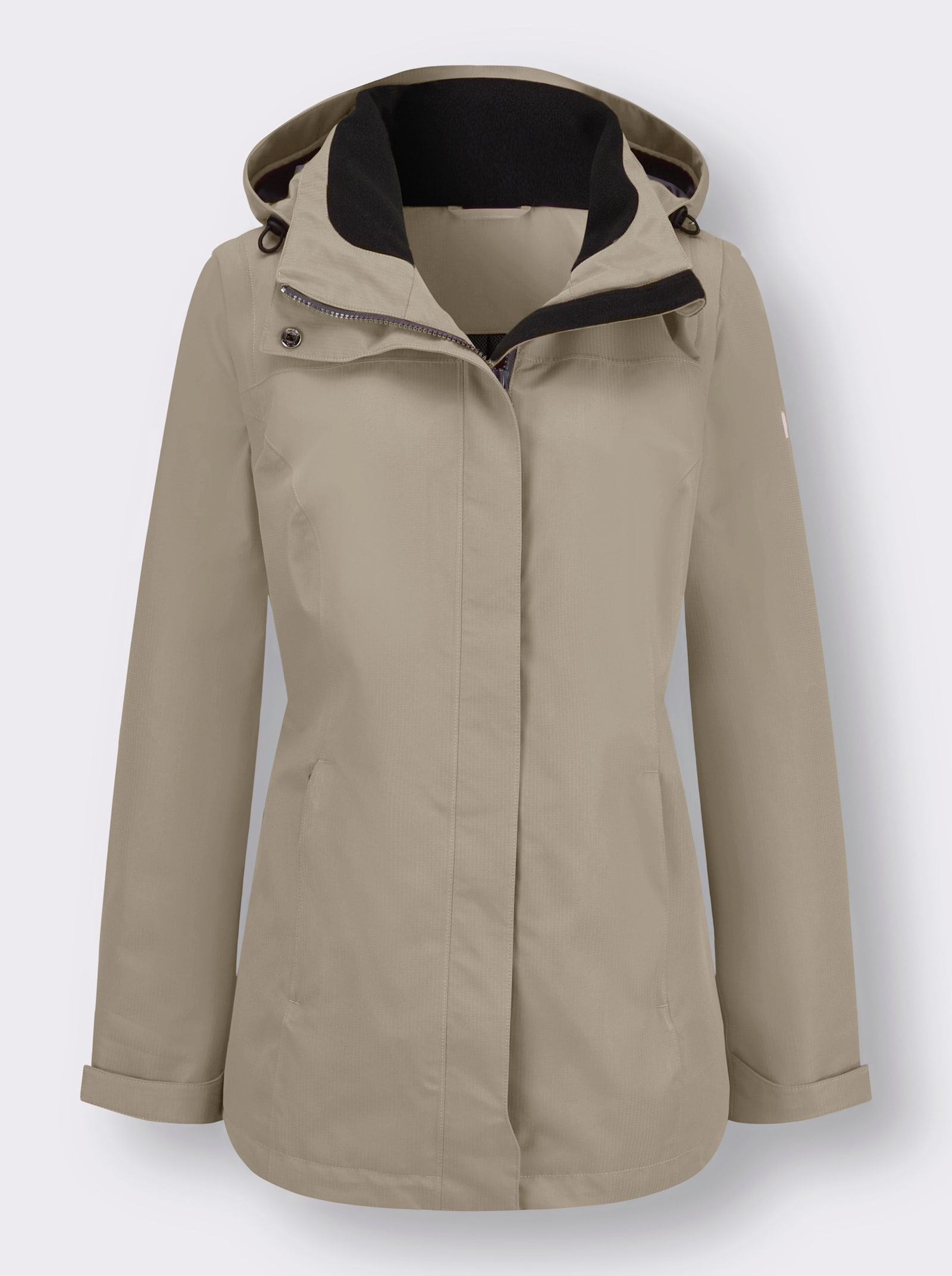 2-in-1-Jacke in Microfaser-Qualität - schlamm