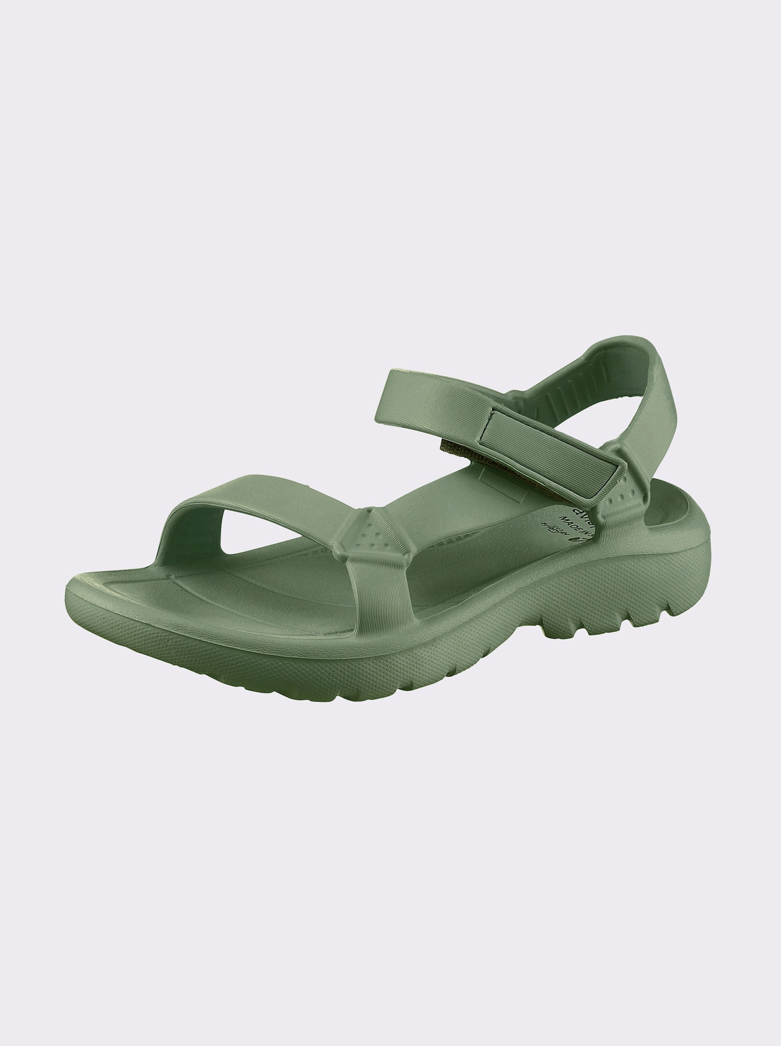 Badesandale mit Klettverschluss - khaki