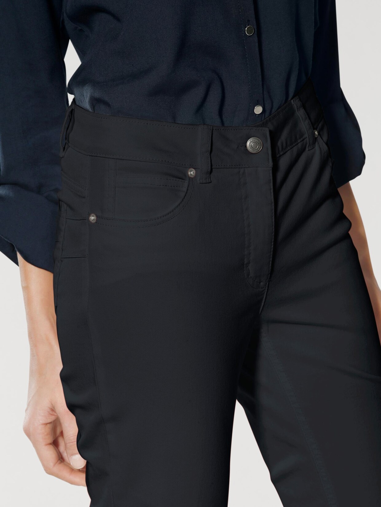Linea Tesini Bauchweg-Jeans - black denim