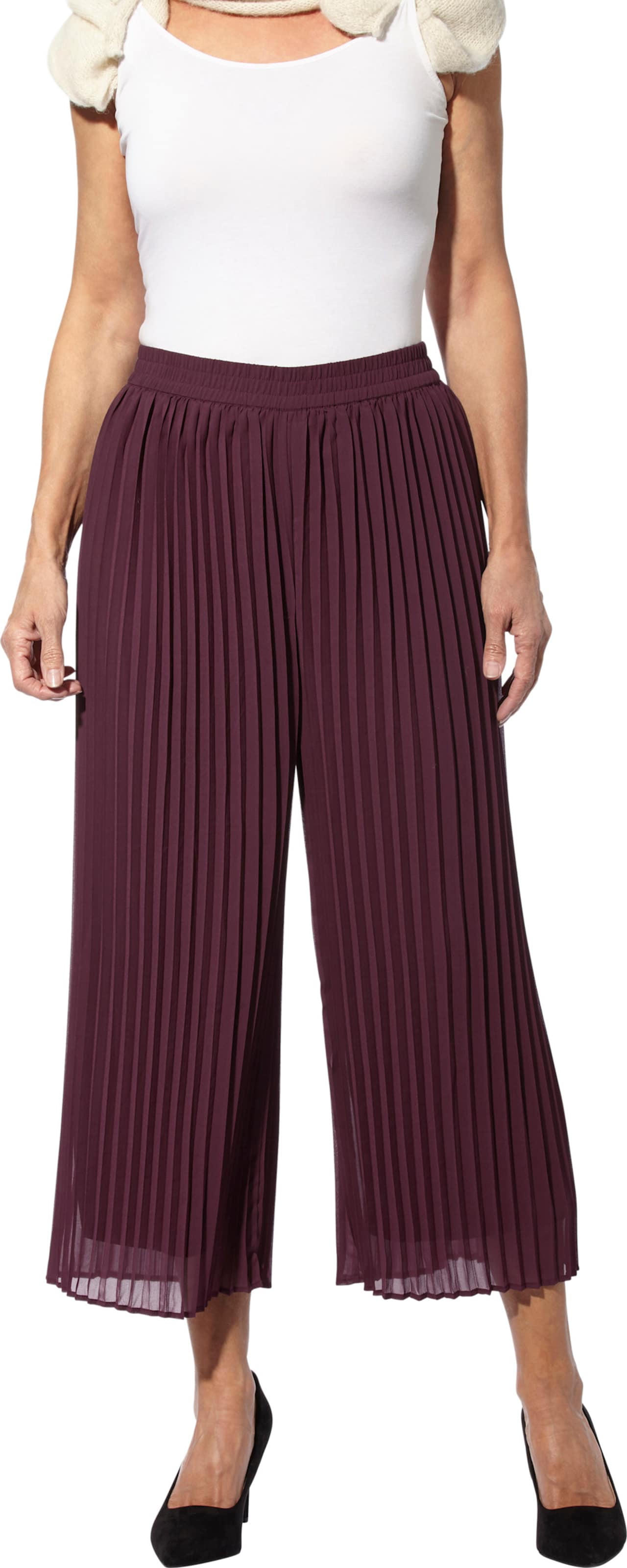 Your Look... for less! Dames Plissébroek bordeaux Maat