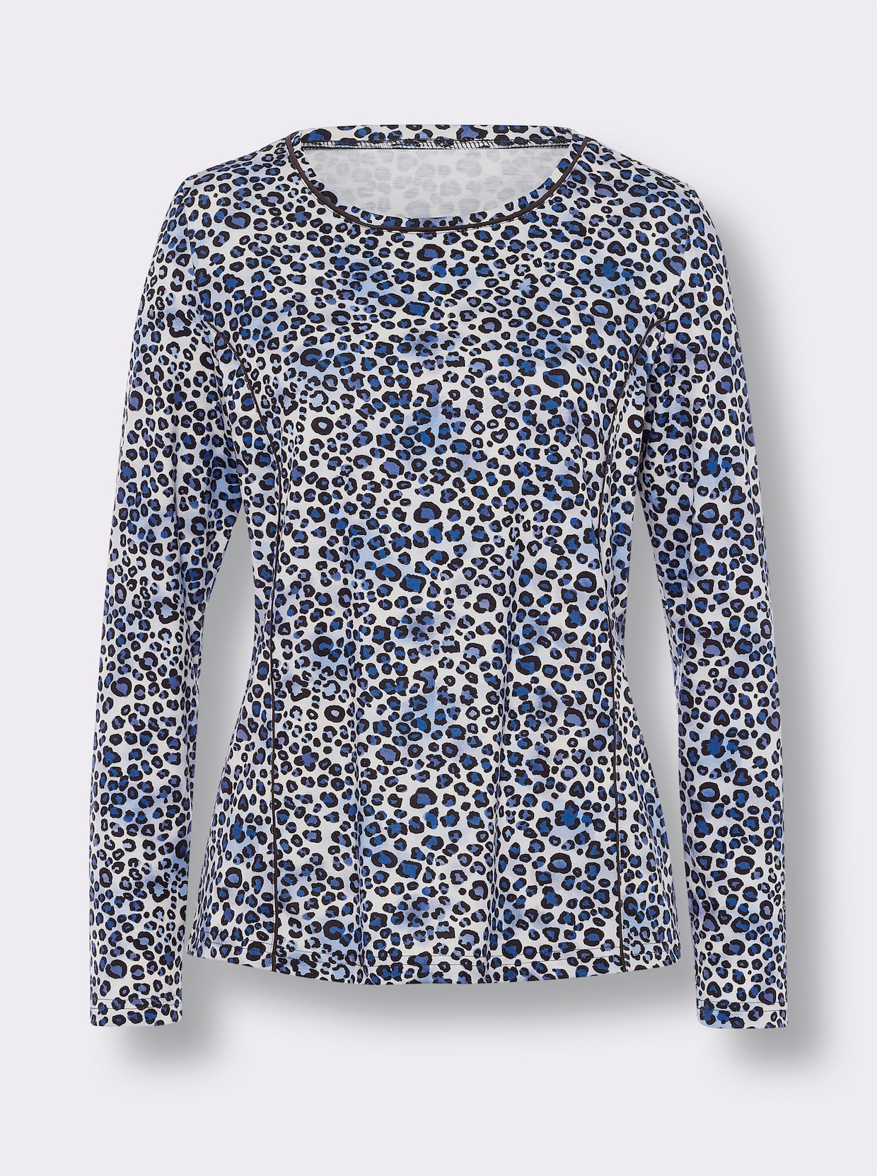heine Print-Shirt - champagner-taubenblau-bedruckt