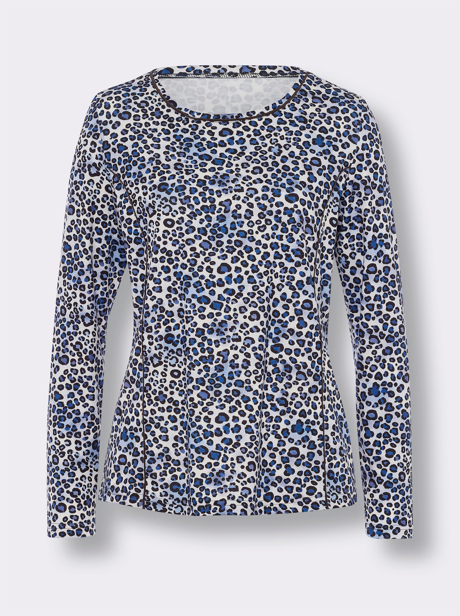 heine Print-Shirt mit Animal-Dessin - champagner-taubenblau-bedruckt