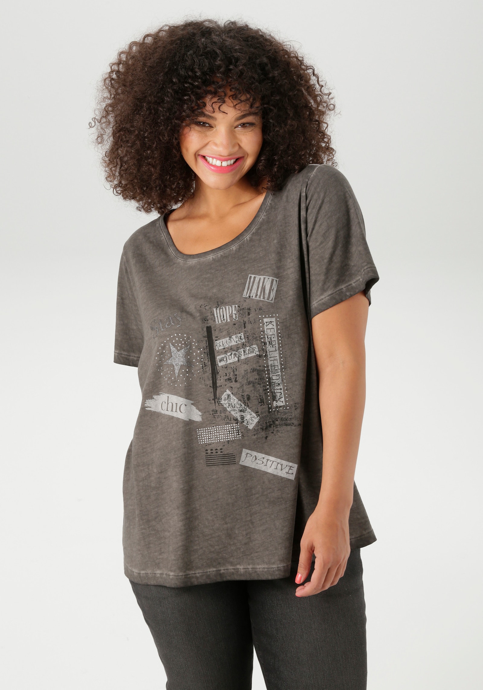 Aniston PLUS T-Shirt - anthrazit