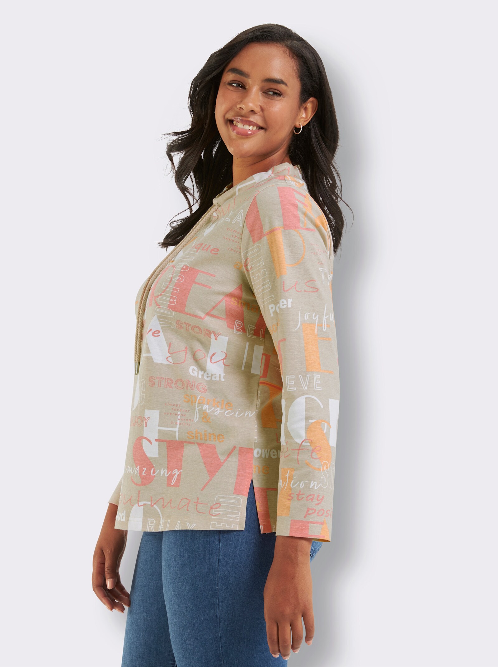 Langarmshirt - sand-flamingo-bedruckt