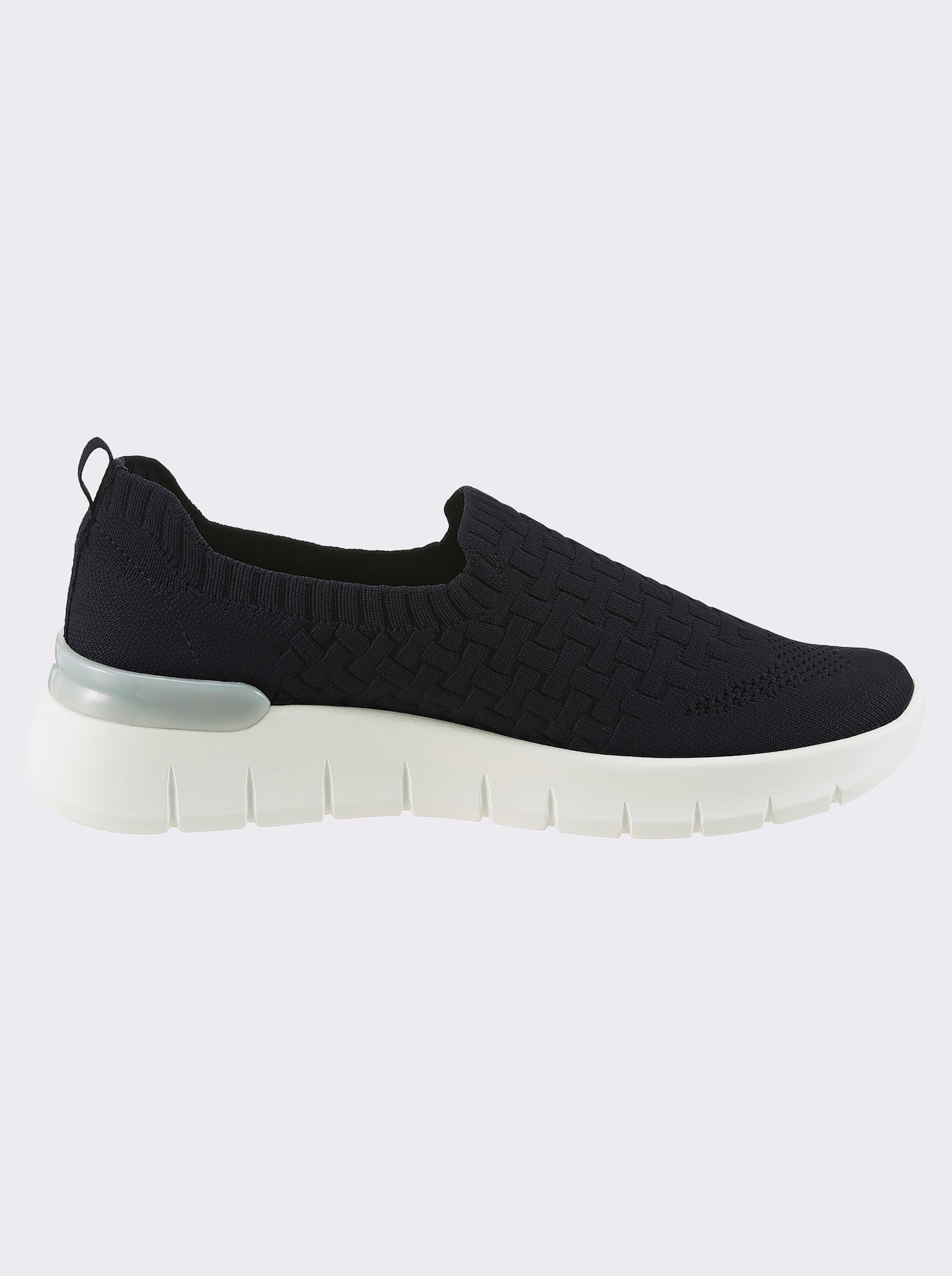 airsoft modern+ Slipper aus Mesh-Strick - dunkelblau