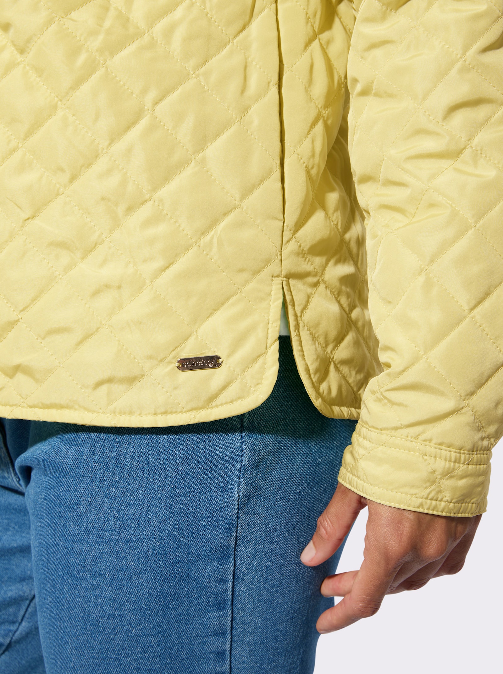 Blusenjacke mit aufgesetzten Brusttaschen - zitrone