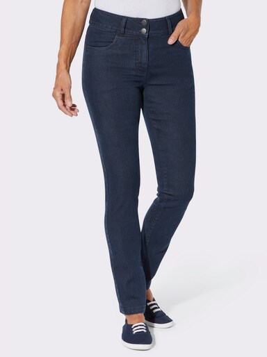 Džínsy, strečová vsádka - tmavomodrá