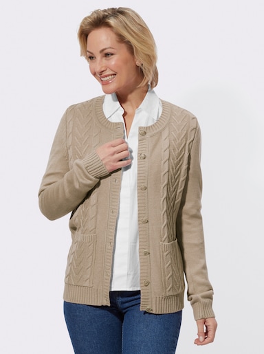 Strickjacke - beige