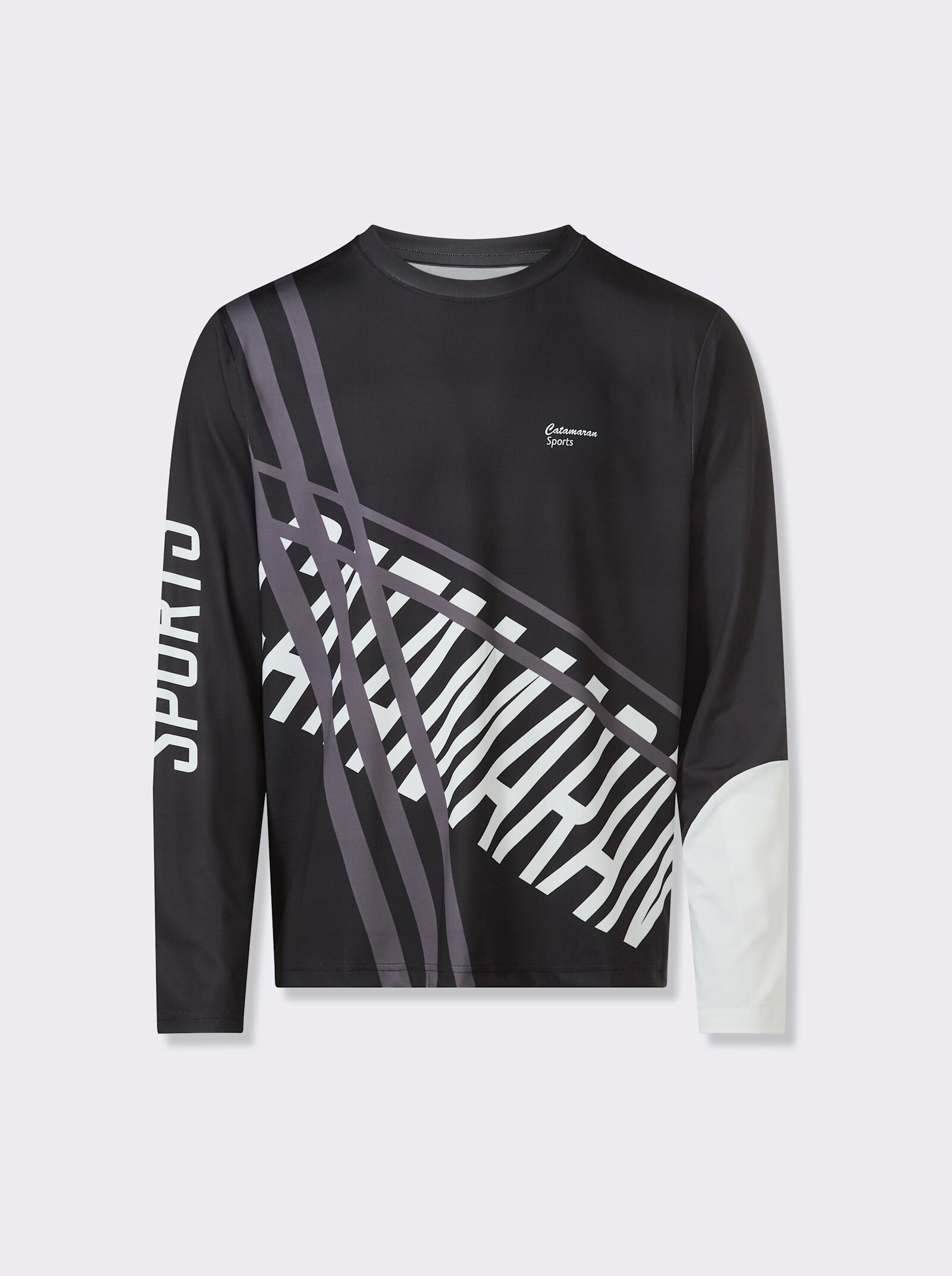 Catamaran Sports Functioneel shirt met stretch - zwart geprint