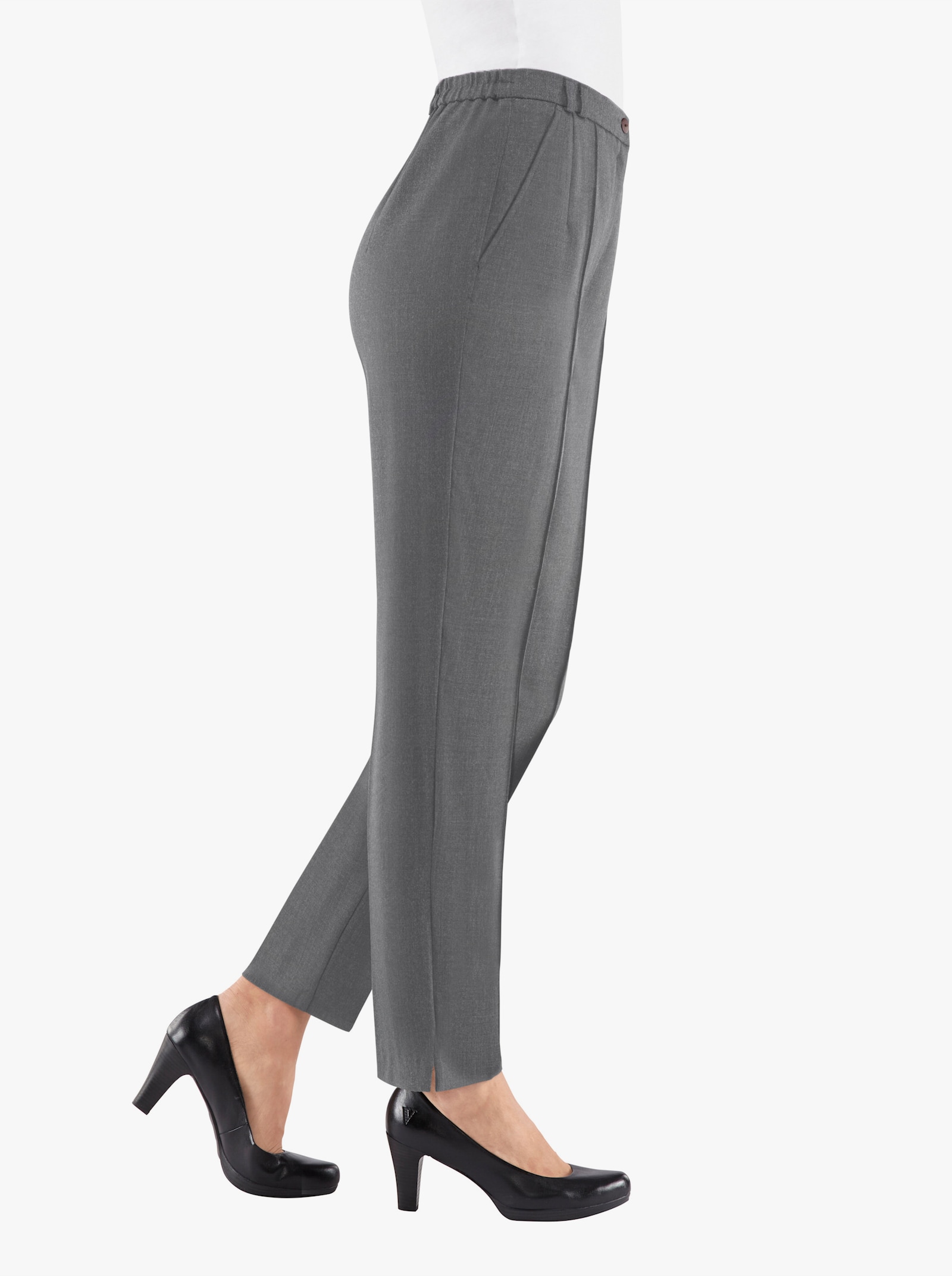 Come on Hose mit seitlichem Dehnbund - hellgrau-meliert