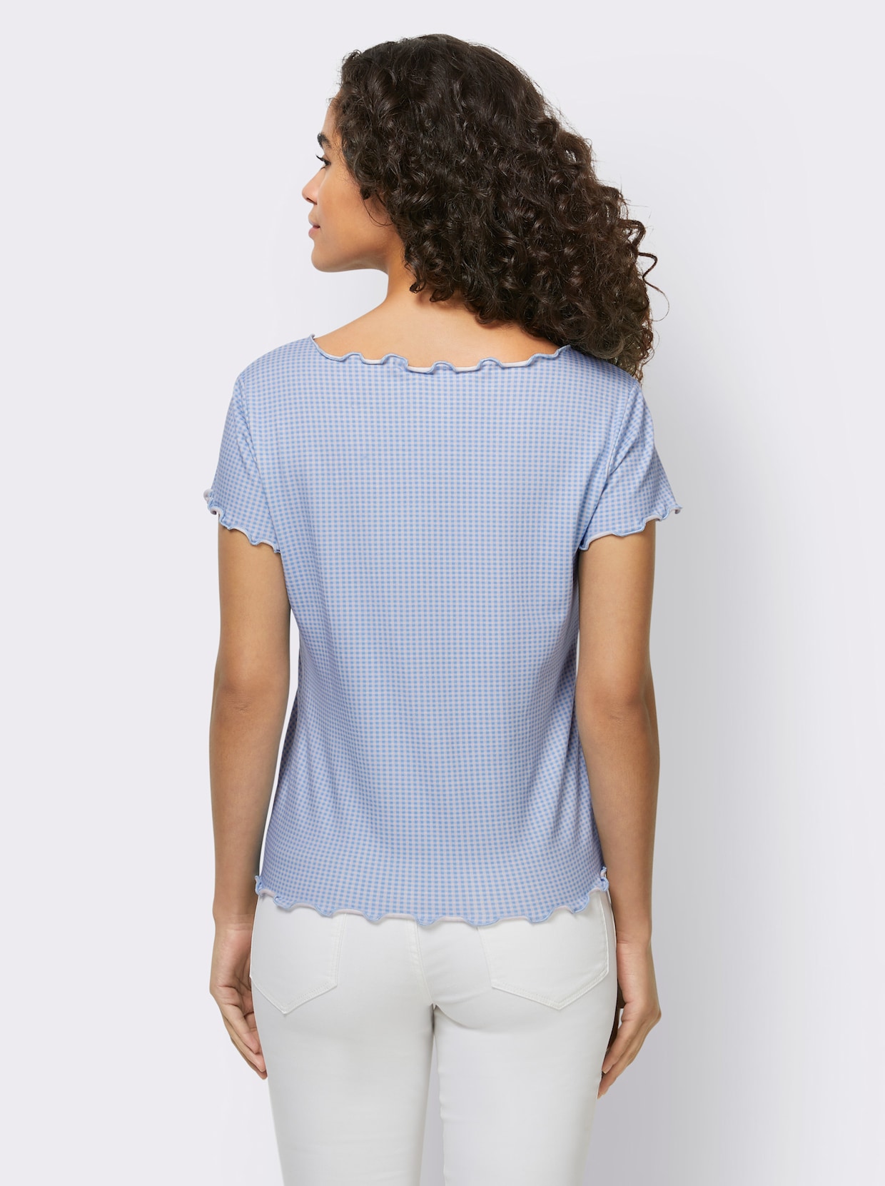heine T-shirt imprimé - bleu glacier-blanc imprimé