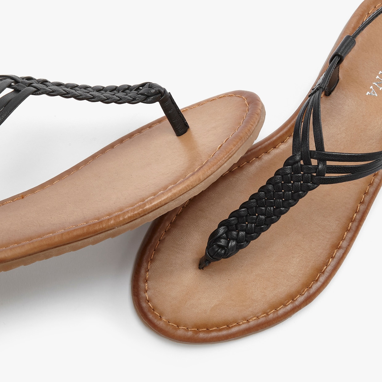 LASCANA Teenslipper - zwart/beige