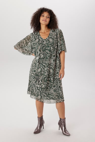Aniston PLUS Meshkleid - grün-weiß