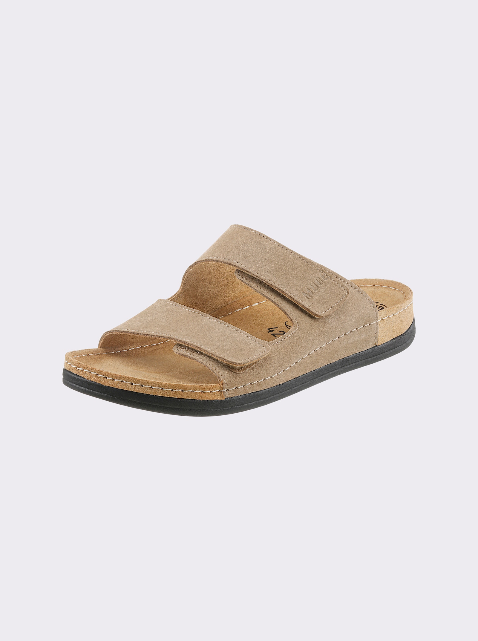 Mubb Pantolette mit rutschhemmender Laufsohle - beige